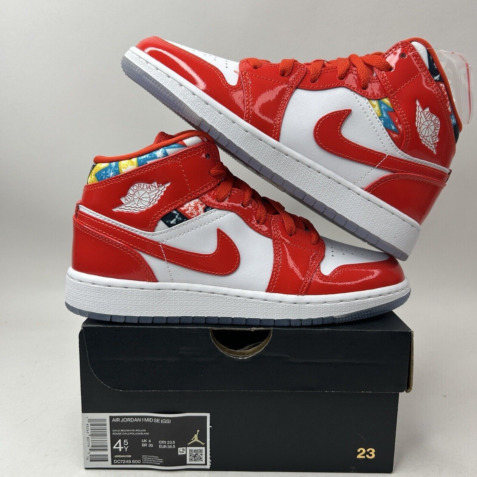 Nike Nike Shoes Air Jordan 1 Mid SE GS “Barcelona Sweater” 2023 Size US 6 / IT 36 - 1 Thumbnail