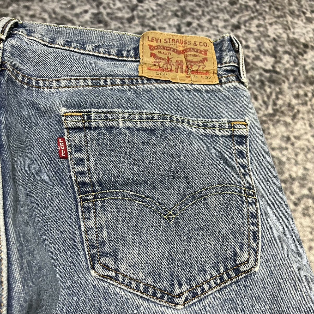 Levi's Vintage Levi's 505 Grunge Skater 2000s Blue Jeans 35x32 Size US 35 - 5 Thumbnail