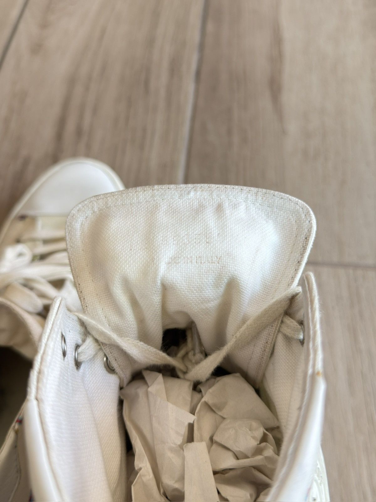 Saint Laurent Paris Solaris Fan Star Moon Plus Converse High-Top Sneaker Size US 11 / EU 44 - 7 Thumbnail