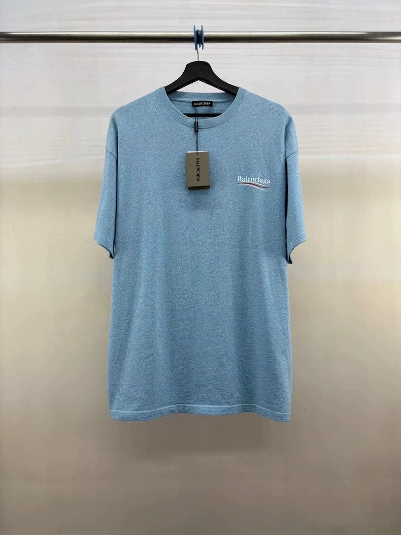 Balenciaga Haze blue cola printed short sleeve 2503-Nextarr