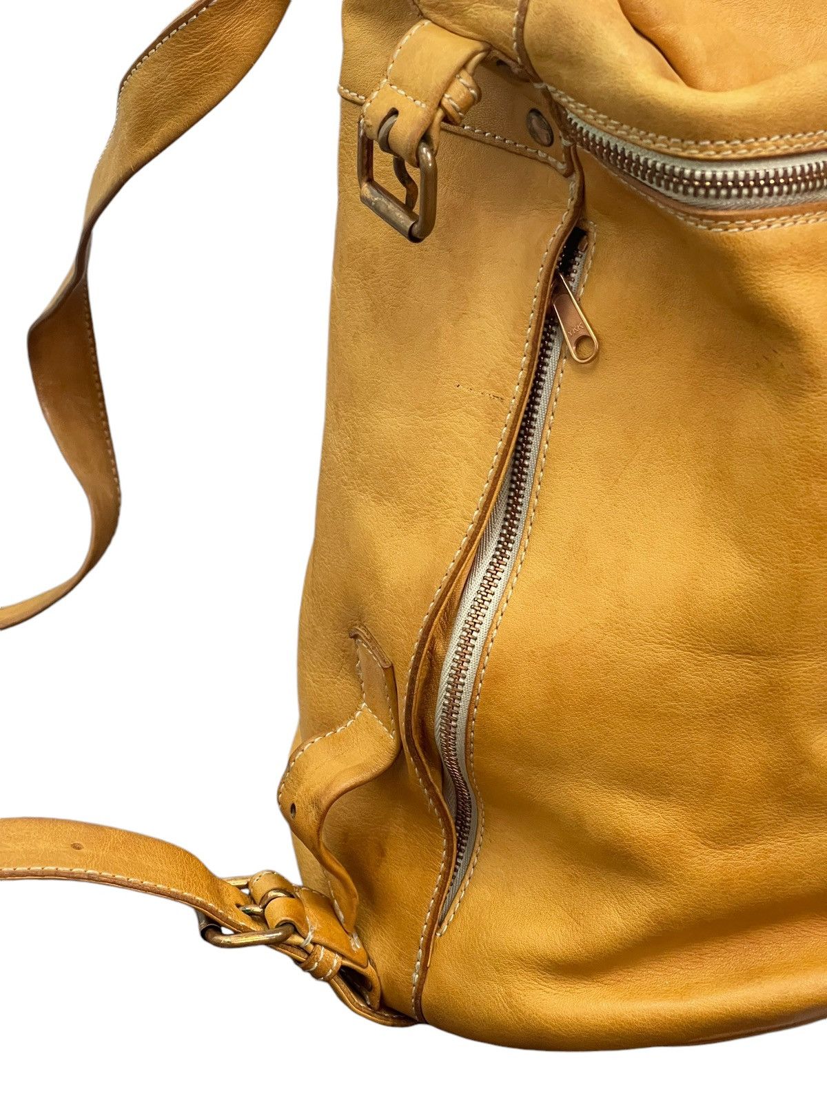 Yohji Yamamoto Full Leather Patina Y’saccs Cross Body Bag 4🟩 Size ONE SIZE - 16 Thumbnail