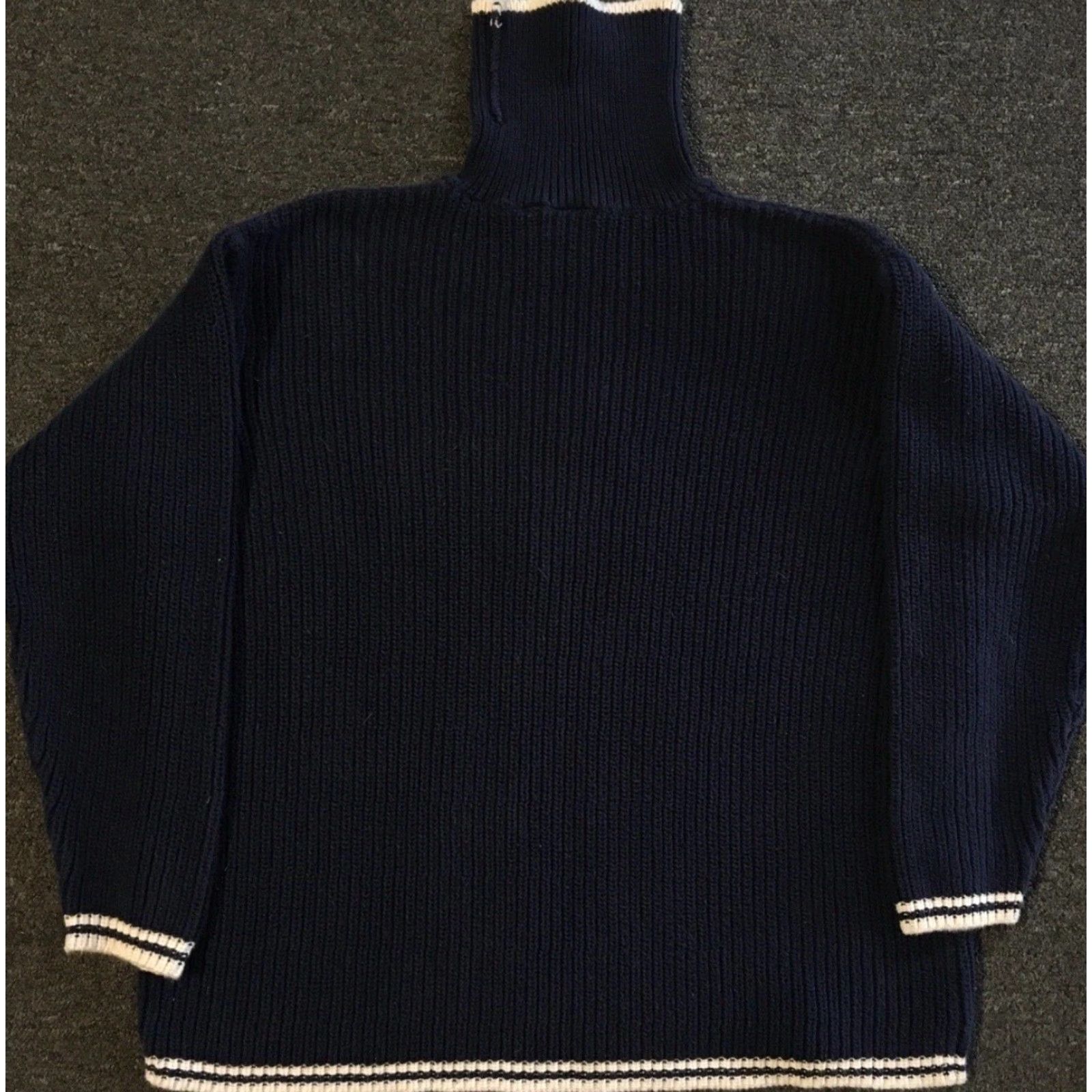 Izod VINTAGE IZOD Varsity Knit Sweater M Blue Stripe Heart 90s 80s University Track & Field Women Pullover Sweater Size M Mens Womens Girls Boys Size M / US 6-8 / IT 42-44 - 3 Thumbnail