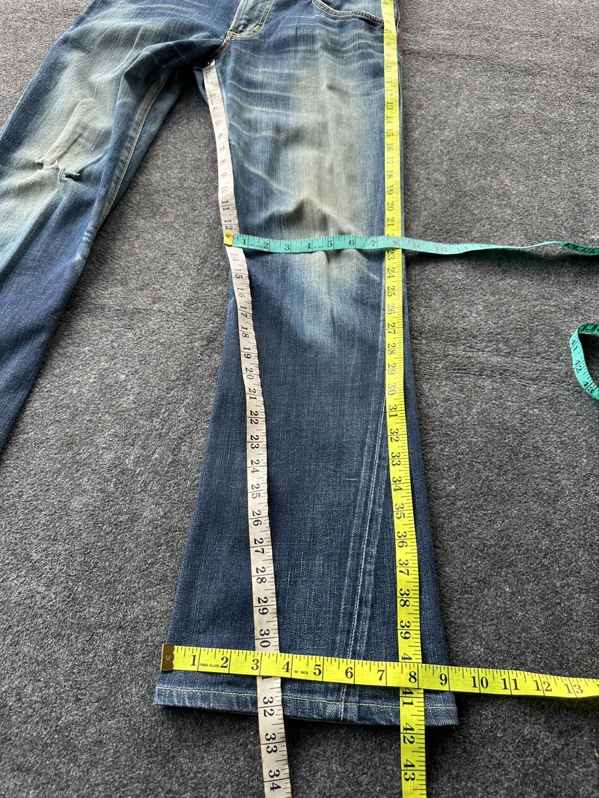 Edwin Edwin Blue Trip Flare Wide Leg Japan Denim 32x32 D219 Size US 32 / EU 48 - 14 Thumbnail