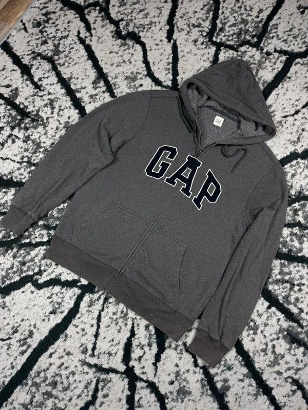 Gap Gap Gray Logo Zip Hoodie M Size US M / EU 48-50 / 2 - 2 Thumbnail
