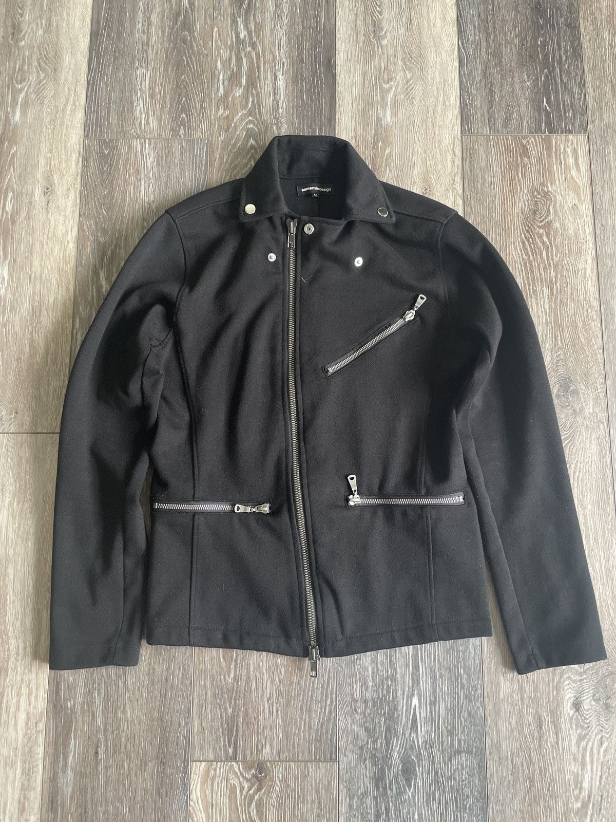 image of Archival Clothing x Semantic Design Riders Jacket in Black, Men's (Size Medium)