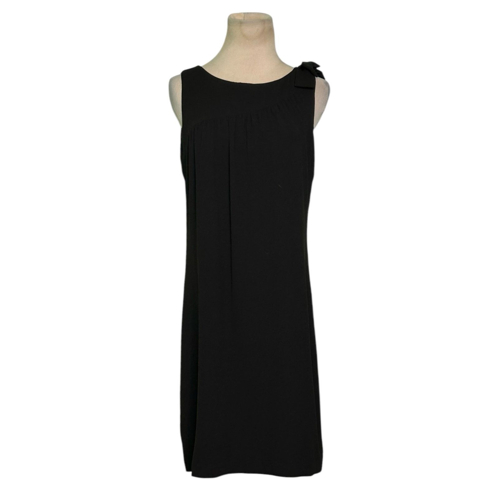 Trina Turk TRINA TURK black crepe shoulder bow sleeveless dress size 2 Size XS / US 0-2 / IT 36-38 - 19 Thumbnail