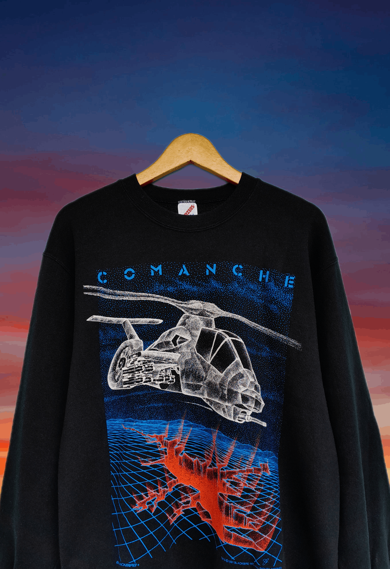 Blackbird Military Vintage 90s Blackbird Comanche 1991 Sweatshirt Size US M / EU 48-50 / 2 - 3 Thumbnail