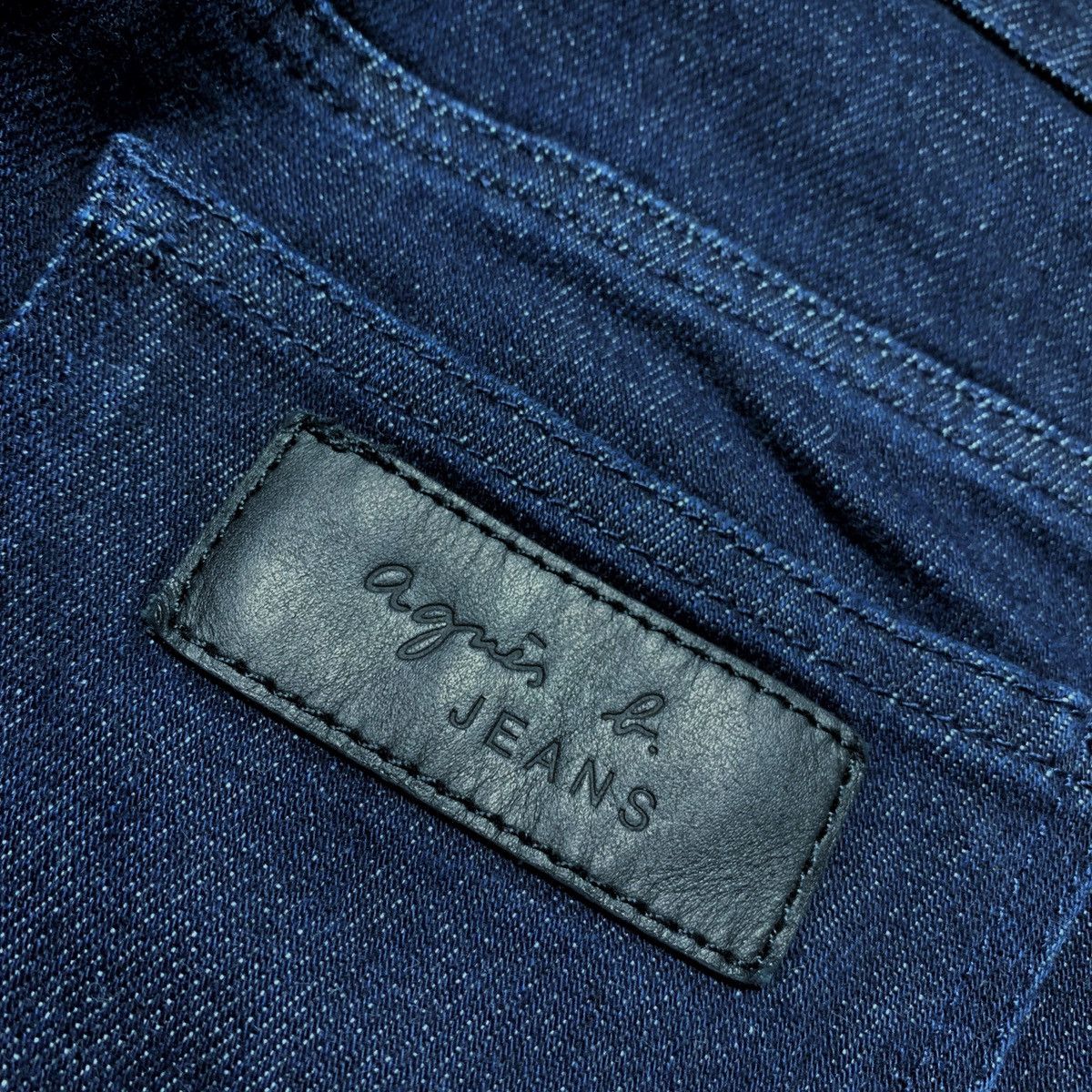 agnes b. Agnes B Dark Blue Jeans Leather Logo Patch On Back Size 27" / US 4 / IT 40 - 10 Thumbnail