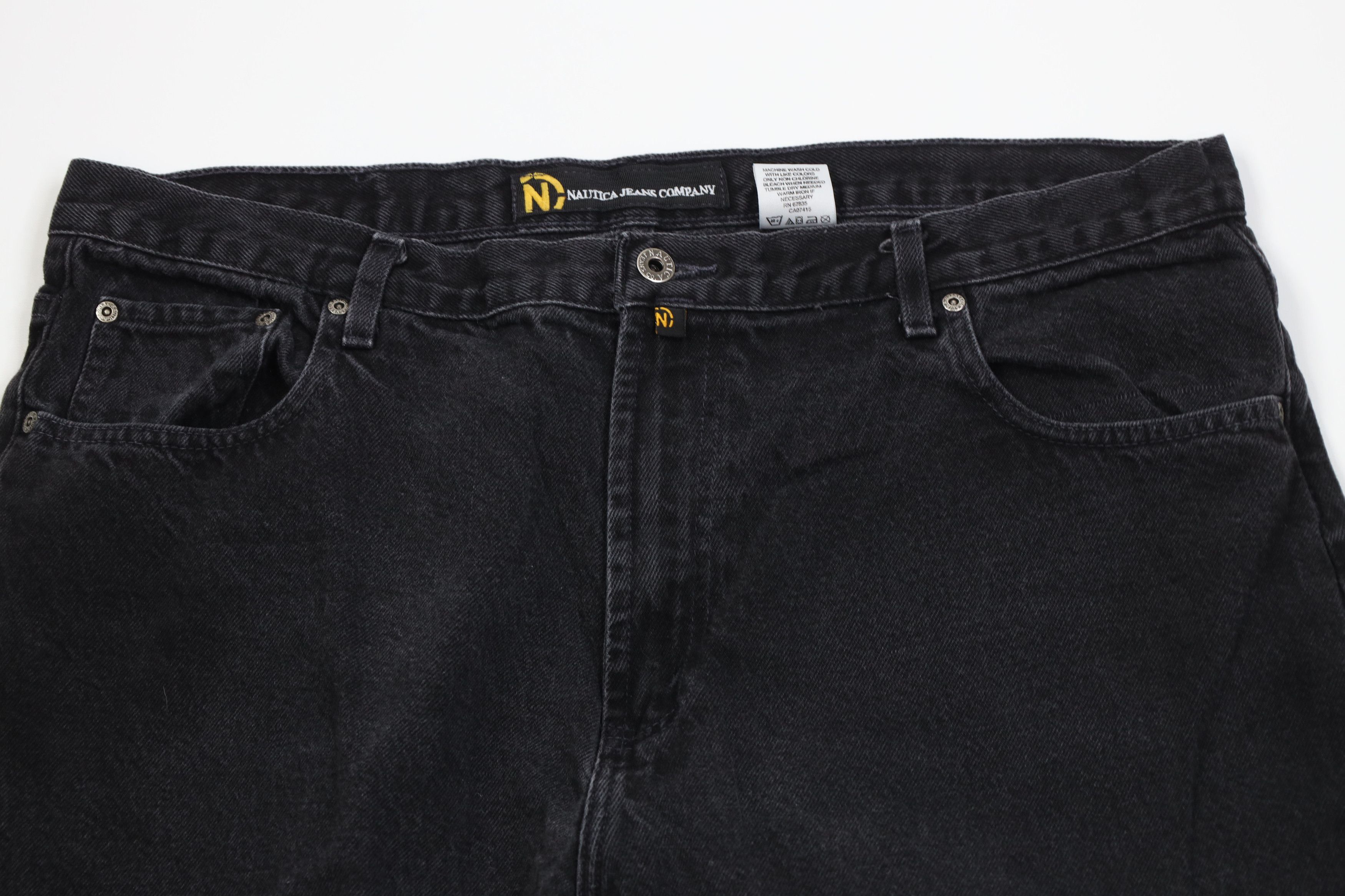 Nautica Vintage 90s Nautica Baggy Fit Wide Leg Denim Jeans Black Size US 42 / EU 58 - 2 Thumbnail