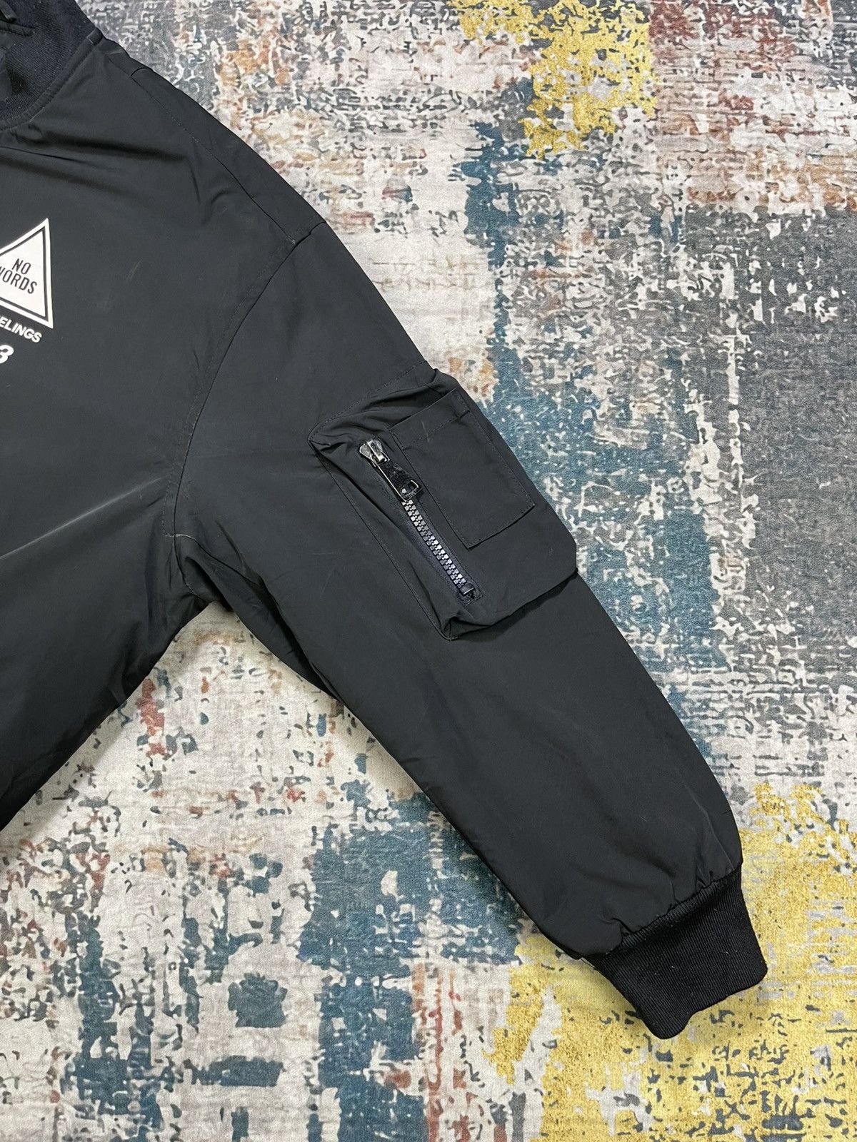 Bershka Bershka Baggy Black Bomber Jackets Size US M / EU 48-50 / 2 - 2 Thumbnail