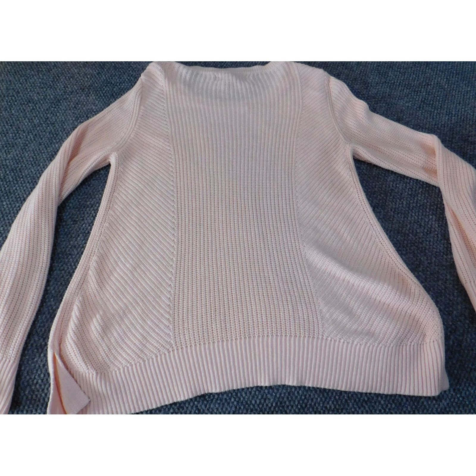 Loft LOFT Pink Large Knit Pullover Crewneck Sweater Womens Regular Long Sleeve Rib Knit Stretch Knit Solid Size L / US 10 / IT 46 - 7 Thumbnail