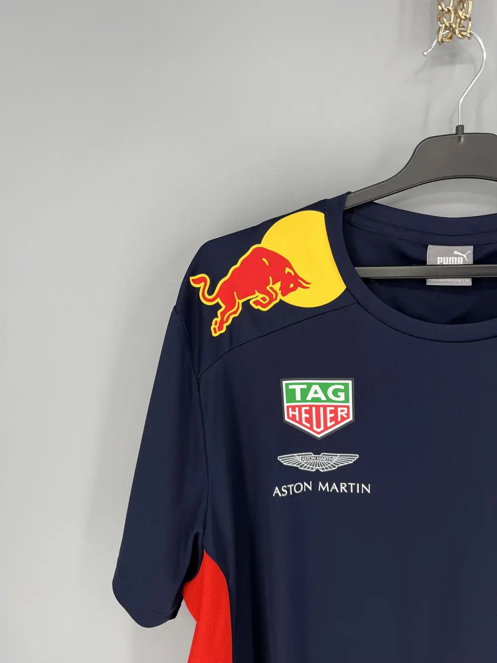 Formula 1 Aston Martin Red Bull Racing Team Puma F-1 Tee y2k Size US XXL / EU 58 / 5 - 9 Thumbnail