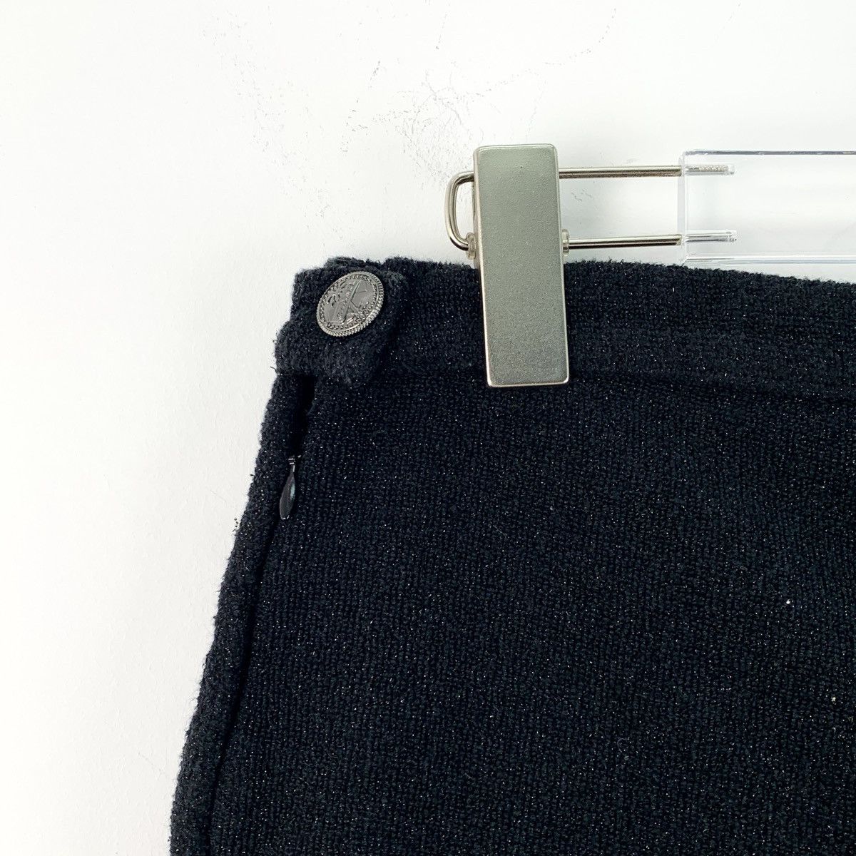 Chanel Chanel Black Shimmer Cotton Knit Casual Shorts K26WX Size 26" / US 2 / IT 38 - 5 Thumbnail