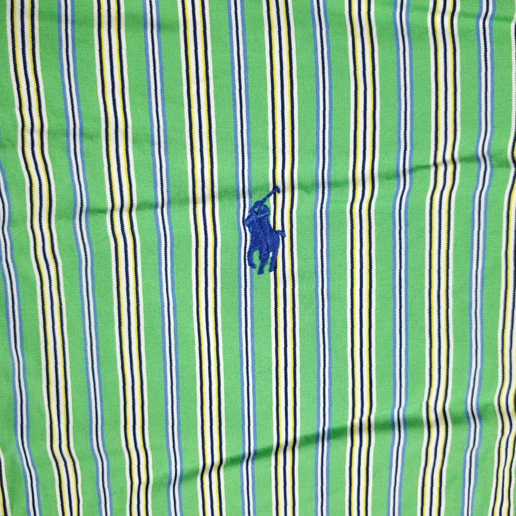 Ralph Lauren Ralph Lauren Green Striped Button-Up Shirt Mens XL Long Sleeve Regular Fit Size US XL / EU 56 / 4 - 2 Thumbnail