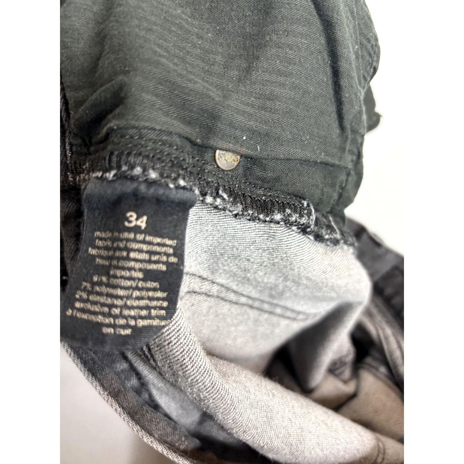 John Varvatos John Varvatos Jeans Mens 34 Slim Fit Black Gray Distressed Denim USA Designer Size US 34 / EU 50 - 7 Thumbnail