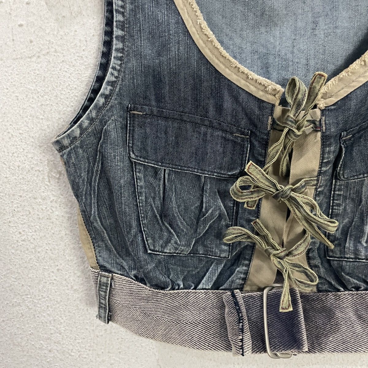 Marithe + Francois Girbaud Vintage Marith Francois Girbaud Denim Vest Size M / US 6-8 / IT 42-44 - 4 Thumbnail