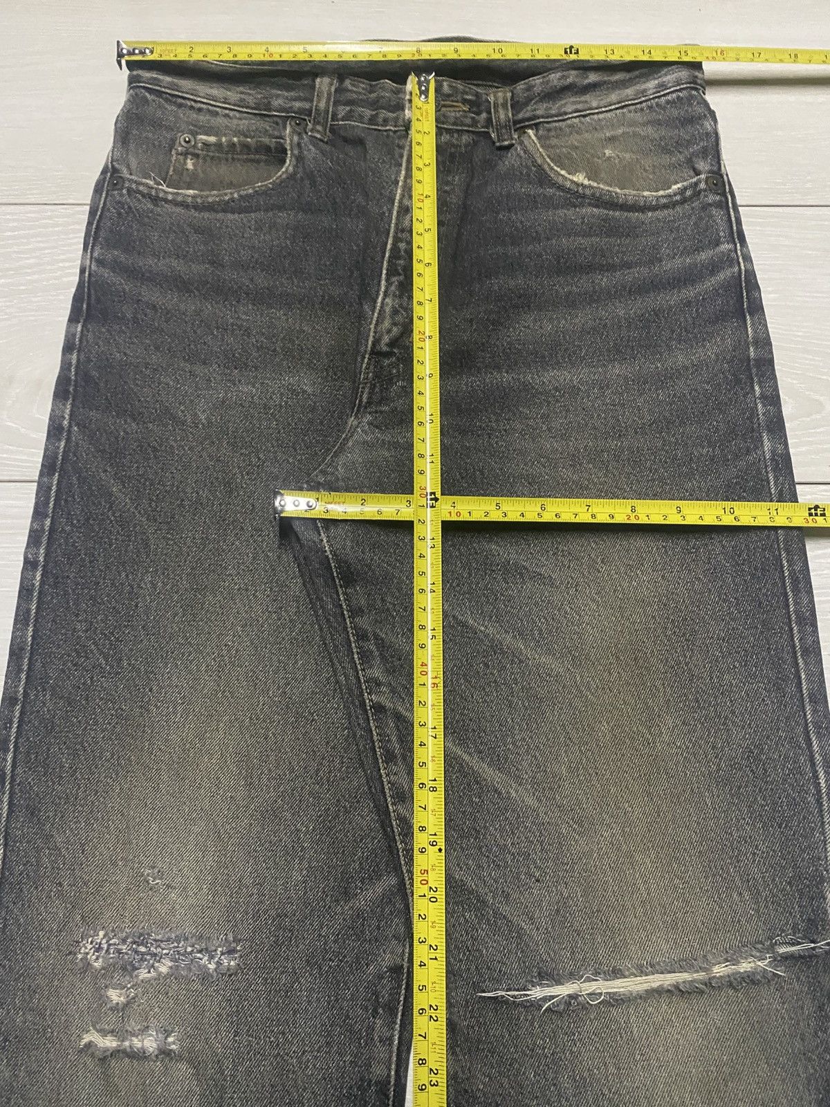 Japanese Brand Japanese Brand Mud Wash Denim Tappered Leg Jeans Size US 31 - 13 Thumbnail