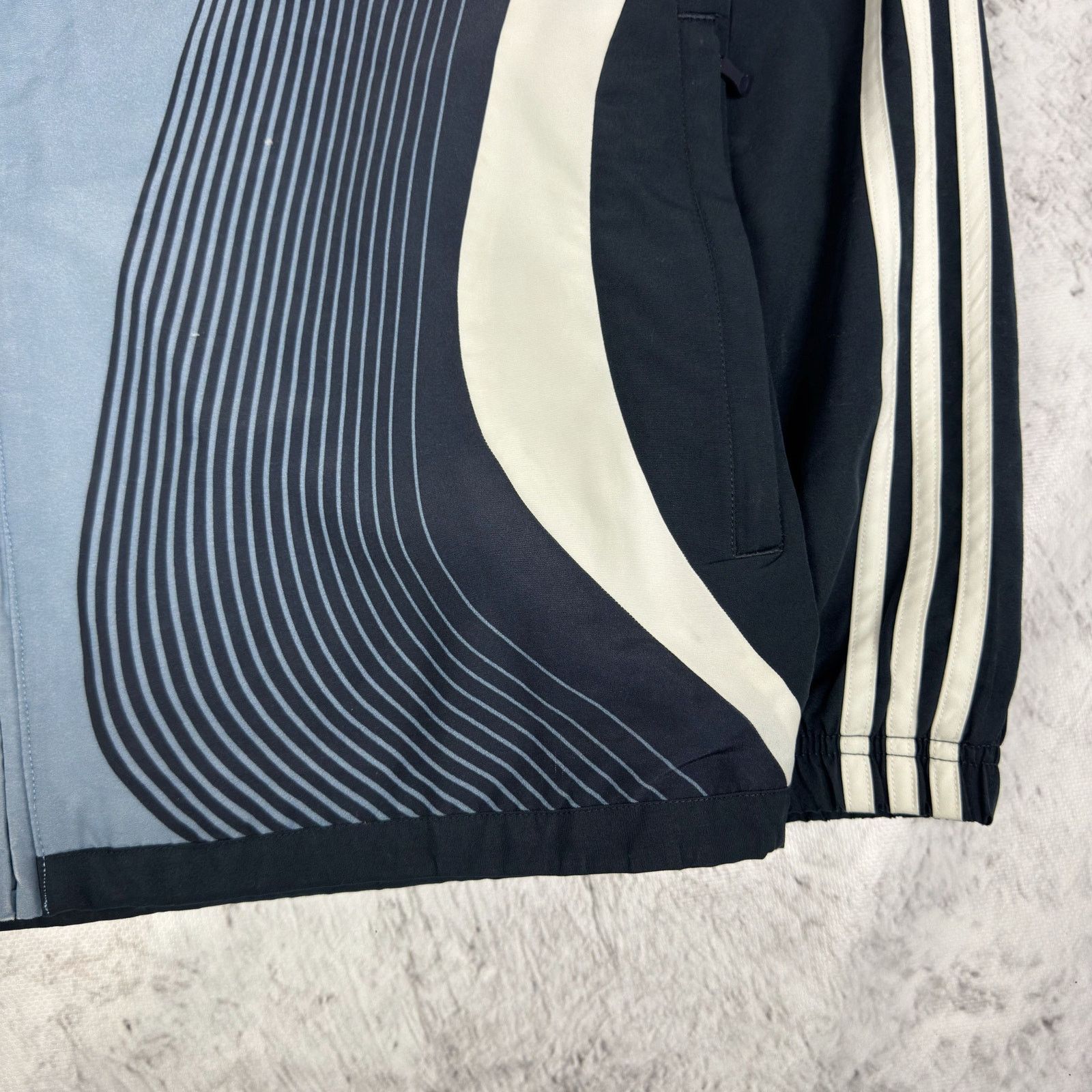 Adidas Adidas Men's navy blue Logo Full Zip Printed Track Jacket Size US L / EU 52-54 / 3 - 10 Thumbnail