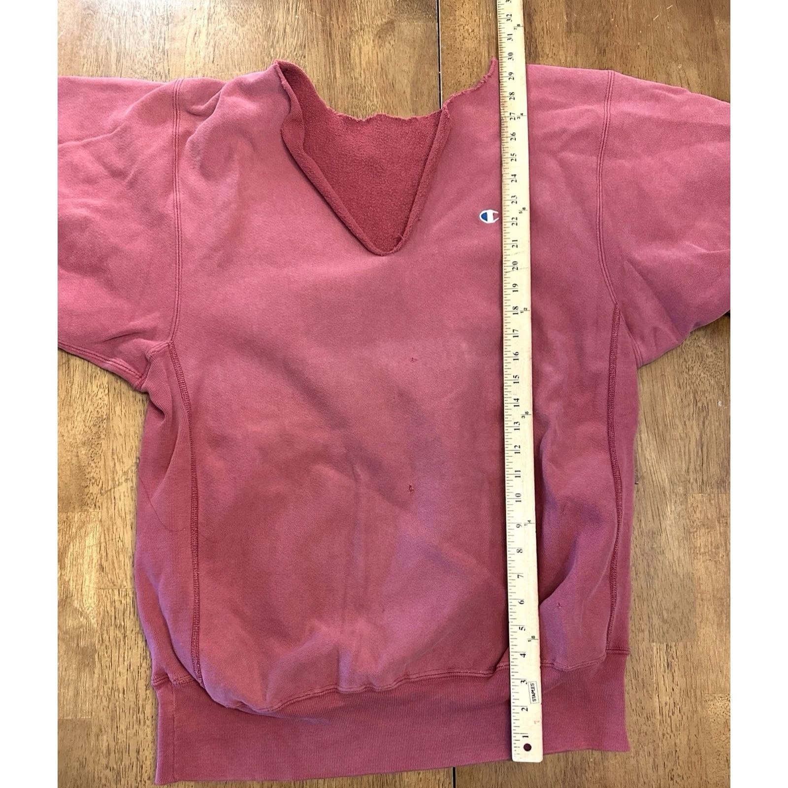 Champion VINTAGE Champion Reverse Weave Sweatshirt Red 90s Large Pullover Reversible Men L Size US L / EU 52-54 / 3 - 7 Thumbnail