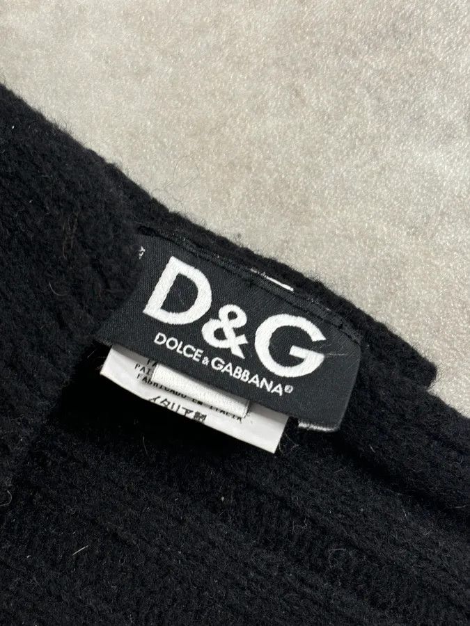 Dolce & Gabbana AW2003 Dolce & Gabbana Black Wool Pocket Scarf Size ONE SIZE - 8 Thumbnail