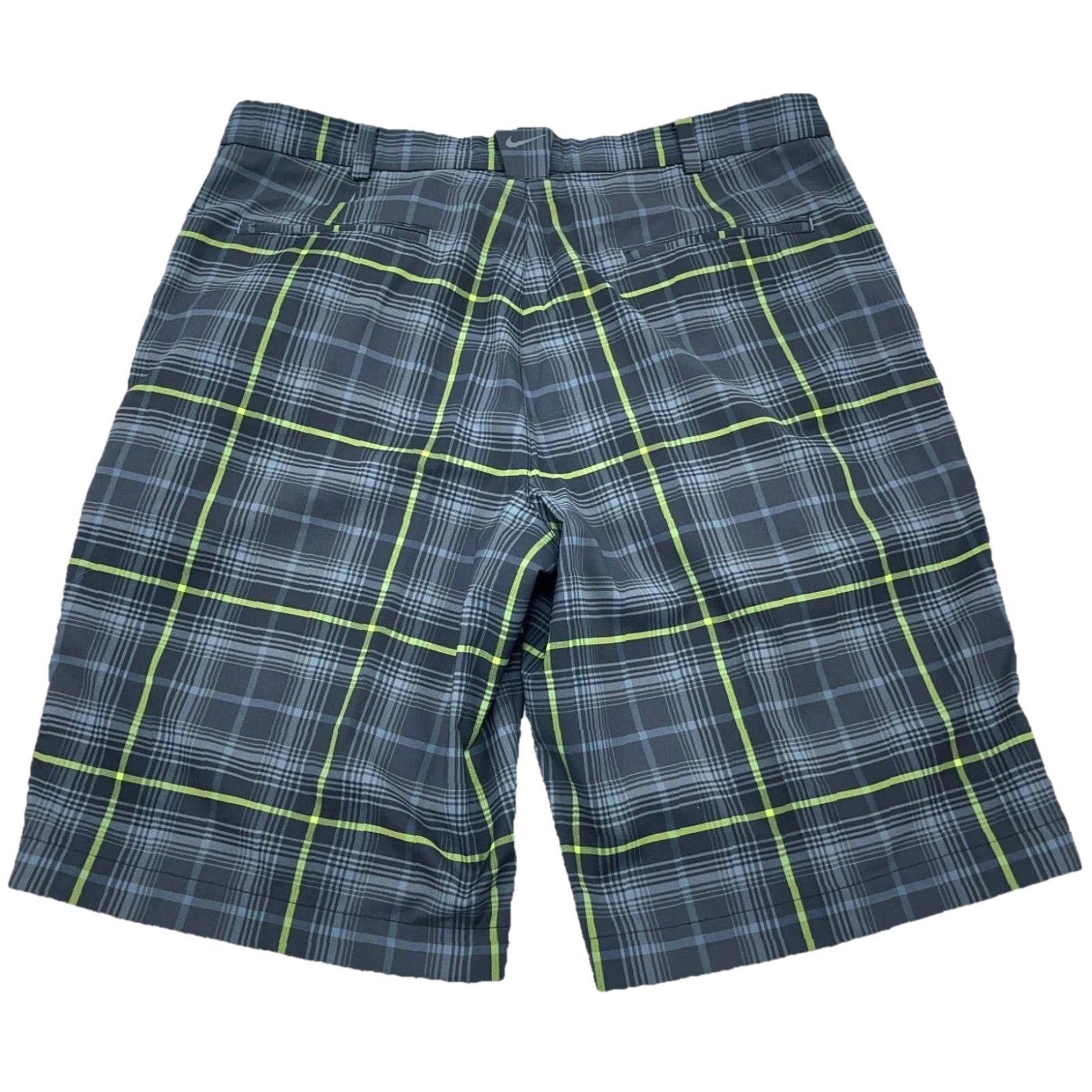 Nike Nike Chino Shorts Men 35 Gray Dri Fit Tour Performance Tartan Plaid Stretch Short Size US 35 - 2 Thumbnail