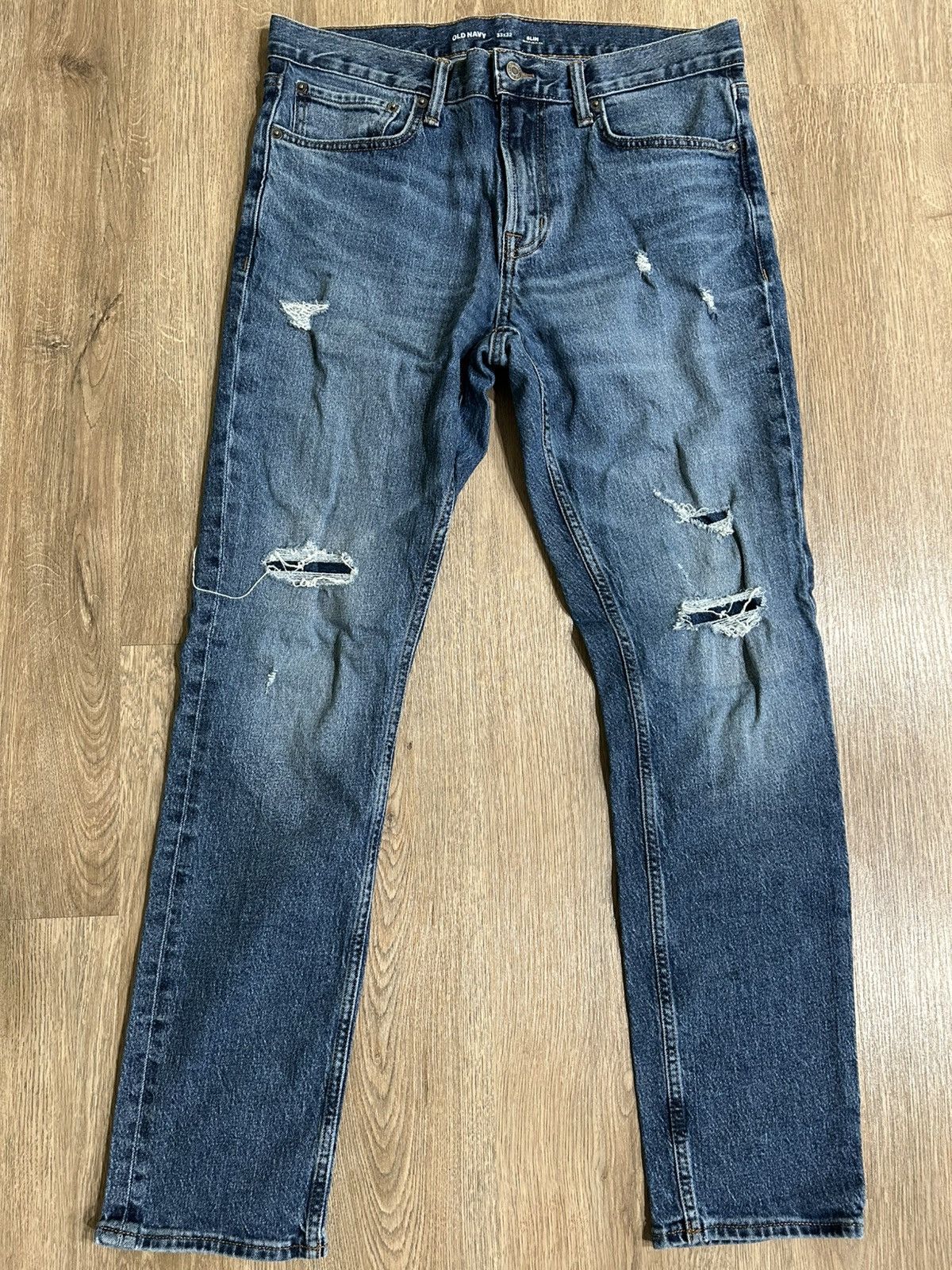 Old Navy Old Navy Men’s Slim Ripped Jeans Size US 33 - 1 Thumbnail