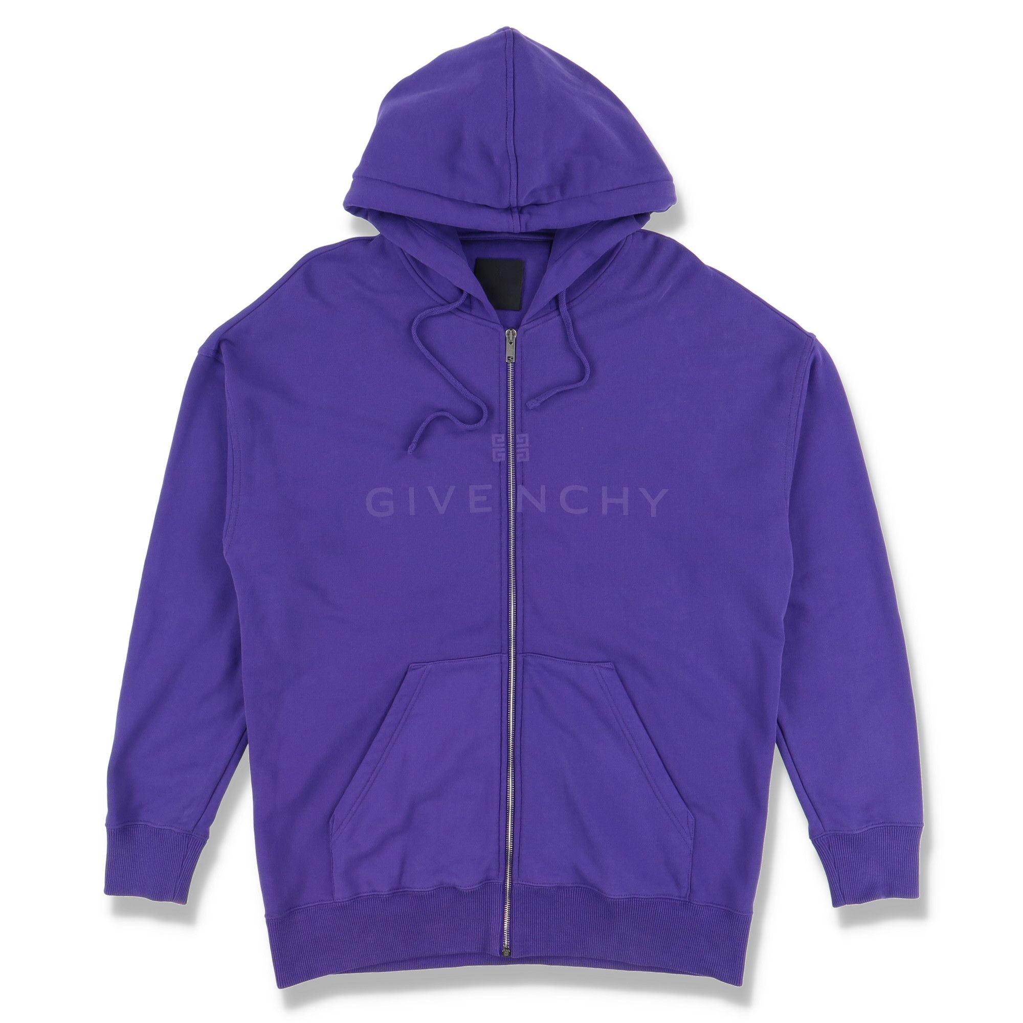 Purple 4G Logo Oversized Zip Hoodie