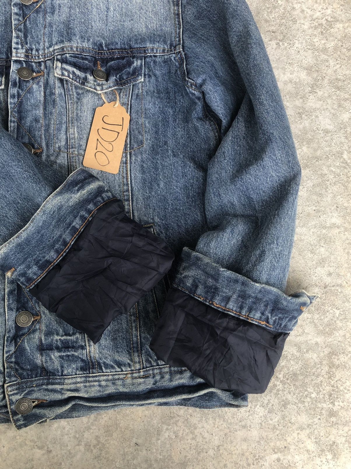 Japanese Brand Blanket Lined Green Denim Jacket Distressed Size US M / EU 48-50 / 2 - 13 Thumbnail