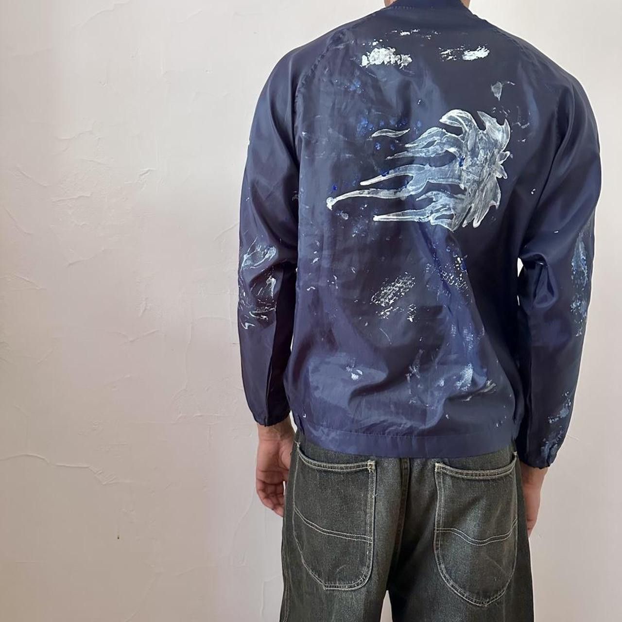 Other ASTROBOI* 'Mathias' Navy Nylon Painted Pullover Shirt - Med Size US M / EU 48-50 / 2 - 5 Thumbnail