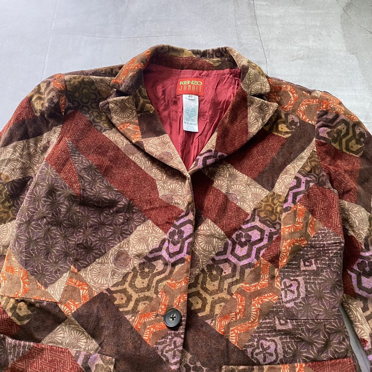 Japanese Brand × Kenzo × Vintage Kenzo Jungle Rare Patchwork Archive Blazer Jacket Size M / US 6-8 / IT 42-44 - 5 Thumbnail