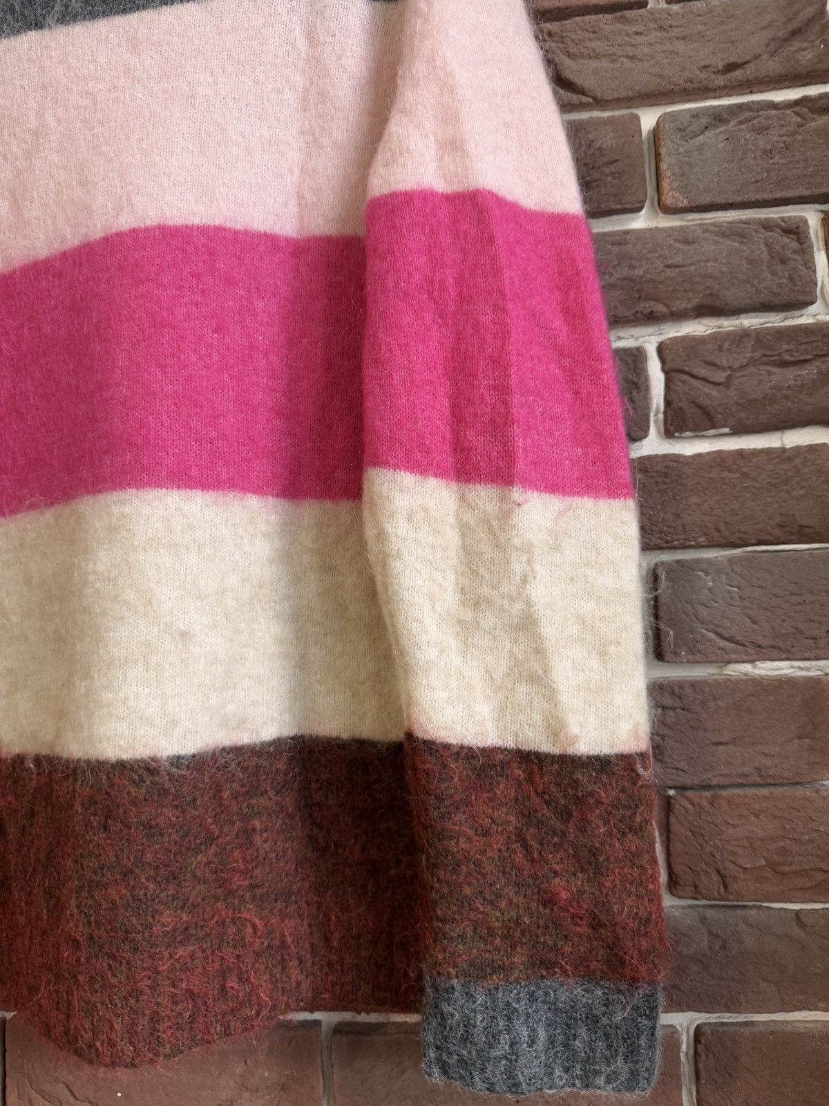 Acne Studios Acne Studios Designer Fuzzy Wool Knit Sweater Striped Size US M / EU 48-50 / 2 - 10 Thumbnail
