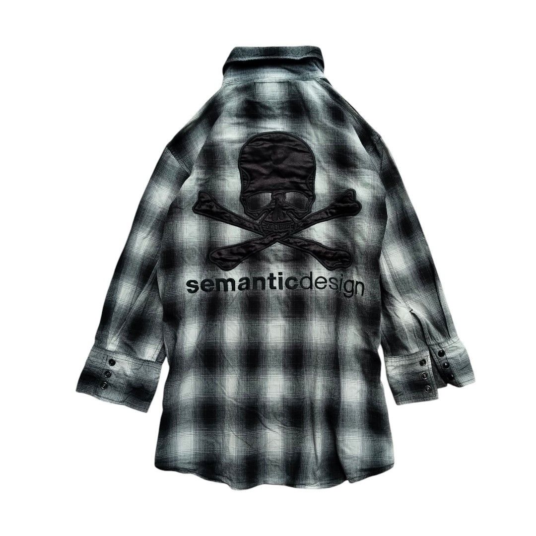 Roen Roen x semantic design cross skull plaid shirt Size US M / EU 48-50 / 2 - 1 Thumbnail