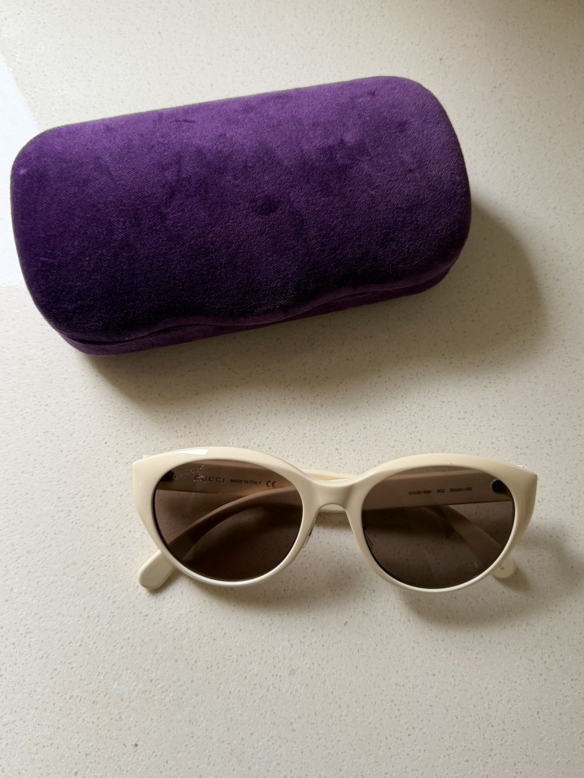 Gucci Gucci white GG sunglasses shades Size ONE SIZE - 1 Thumbnail
