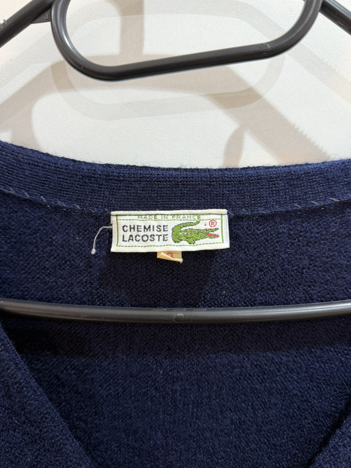 Lacoste Vintage Chemise Lacoste Wool Cardigan Navy Size US M / EU 48-50 / 2 - 2 Thumbnail