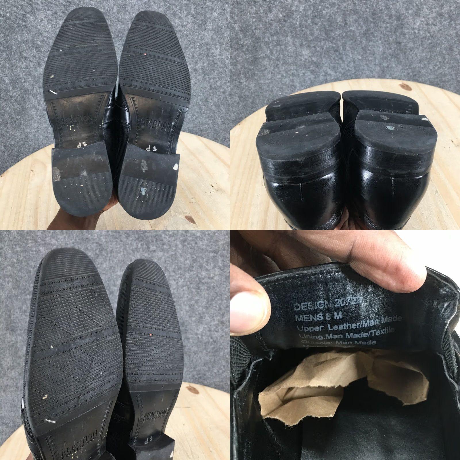 Vintage Reaction Kenneth Cole Shoes Mens 8M Casual Loafers Black Leather Slip On Low Top Size US M / EU 48-50 / 2 - 9 Thumbnail