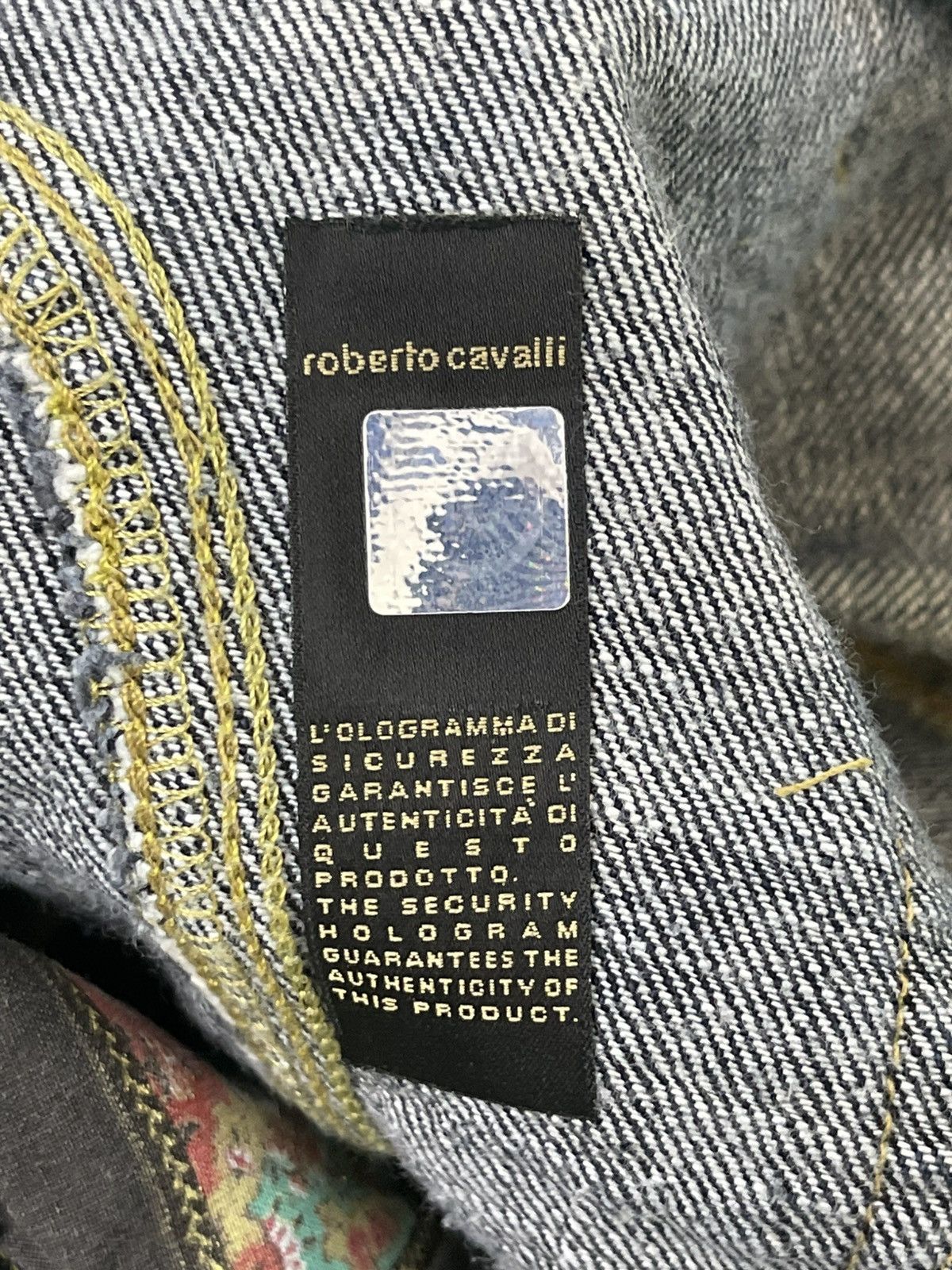 Roberto Cavalli Wide Jeans Just Cavalli Chrome Heart Dior Erd cdg Amiri 2🟦9 Size US 35 - 19 Thumbnail