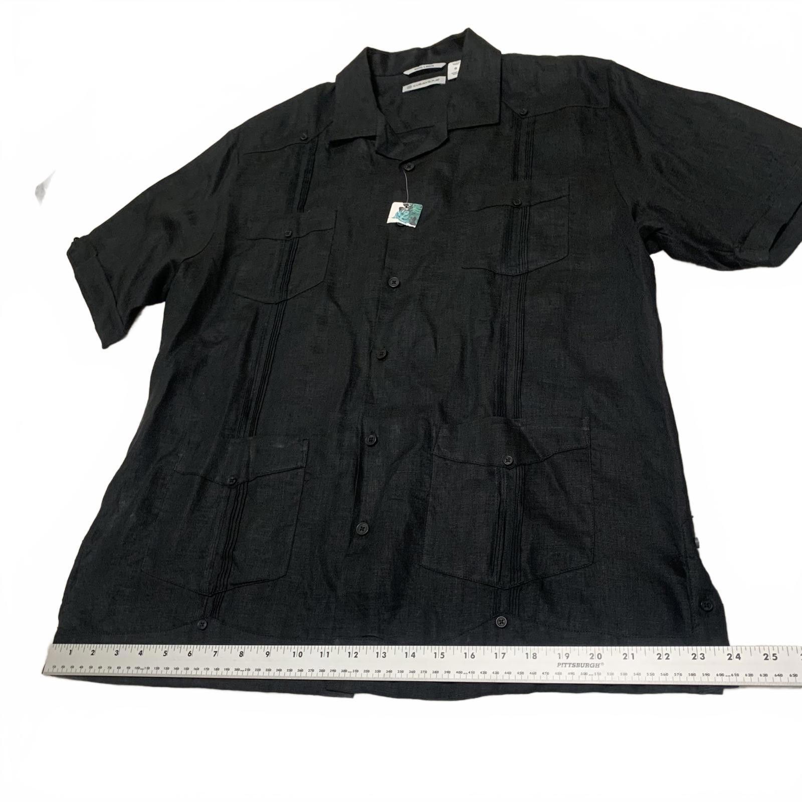 Cubavera Cubavera Men's Black Linen Shirt L Short Sleeve Multi-Pocket Size US L / EU 52-54 / 3 - 4 Thumbnail