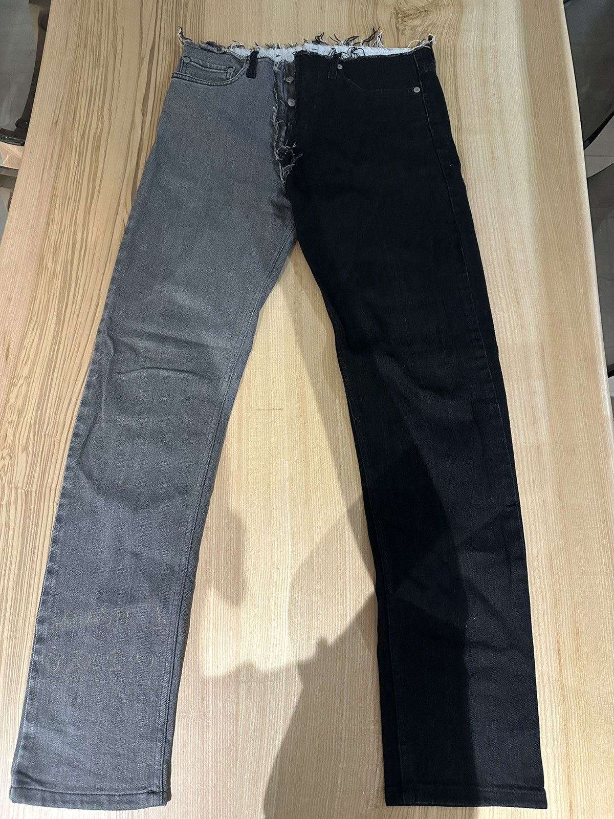 image of Maison Margiela Bicolor Jeans in Black, Men's (Size 29)
