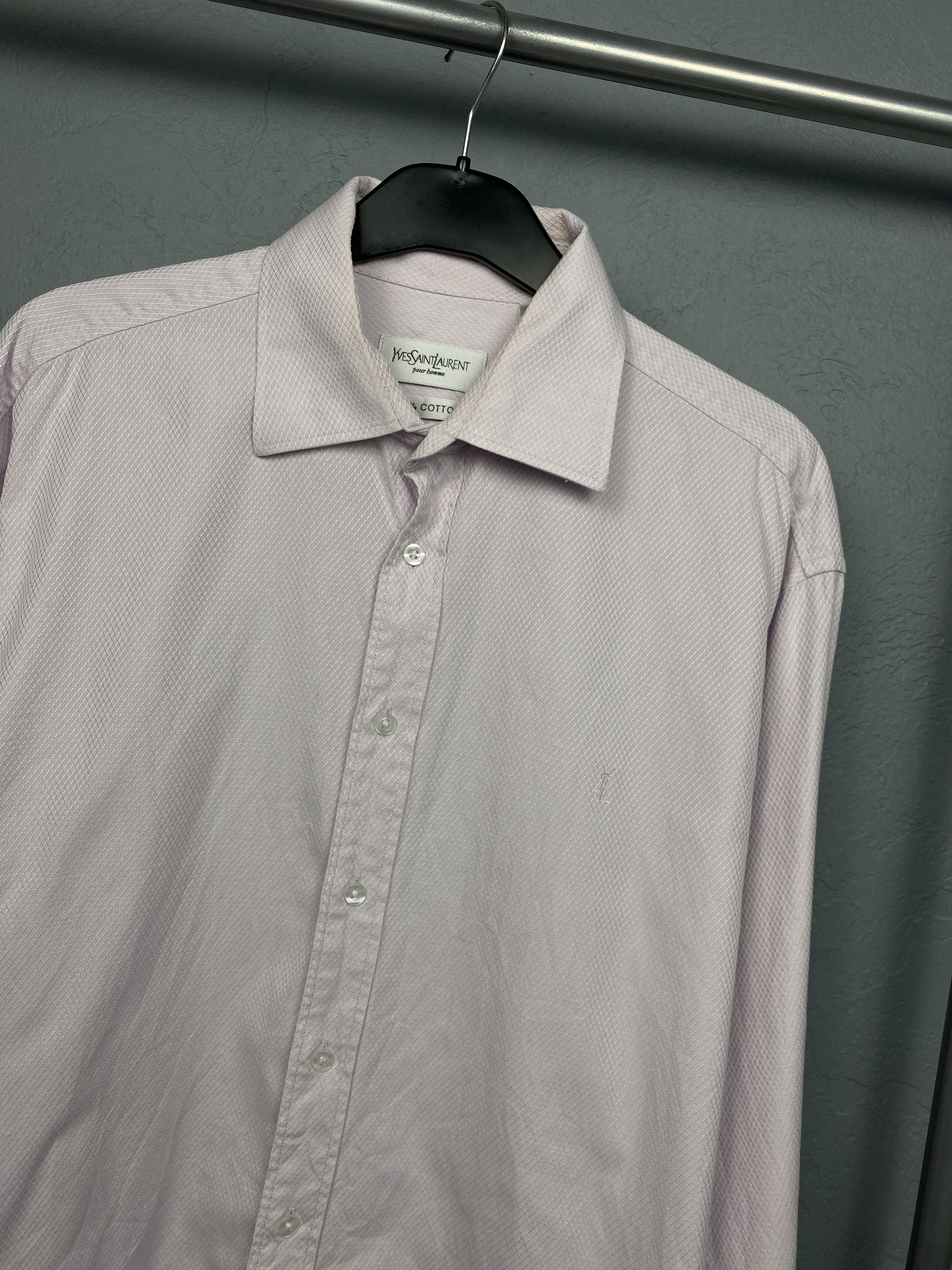 Yves Saint Laurent Yves Saint Laurent YSL Mens Long Sleeve Shirt on cufflinks Size US L / EU 52-54 / 3 - 2 Thumbnail