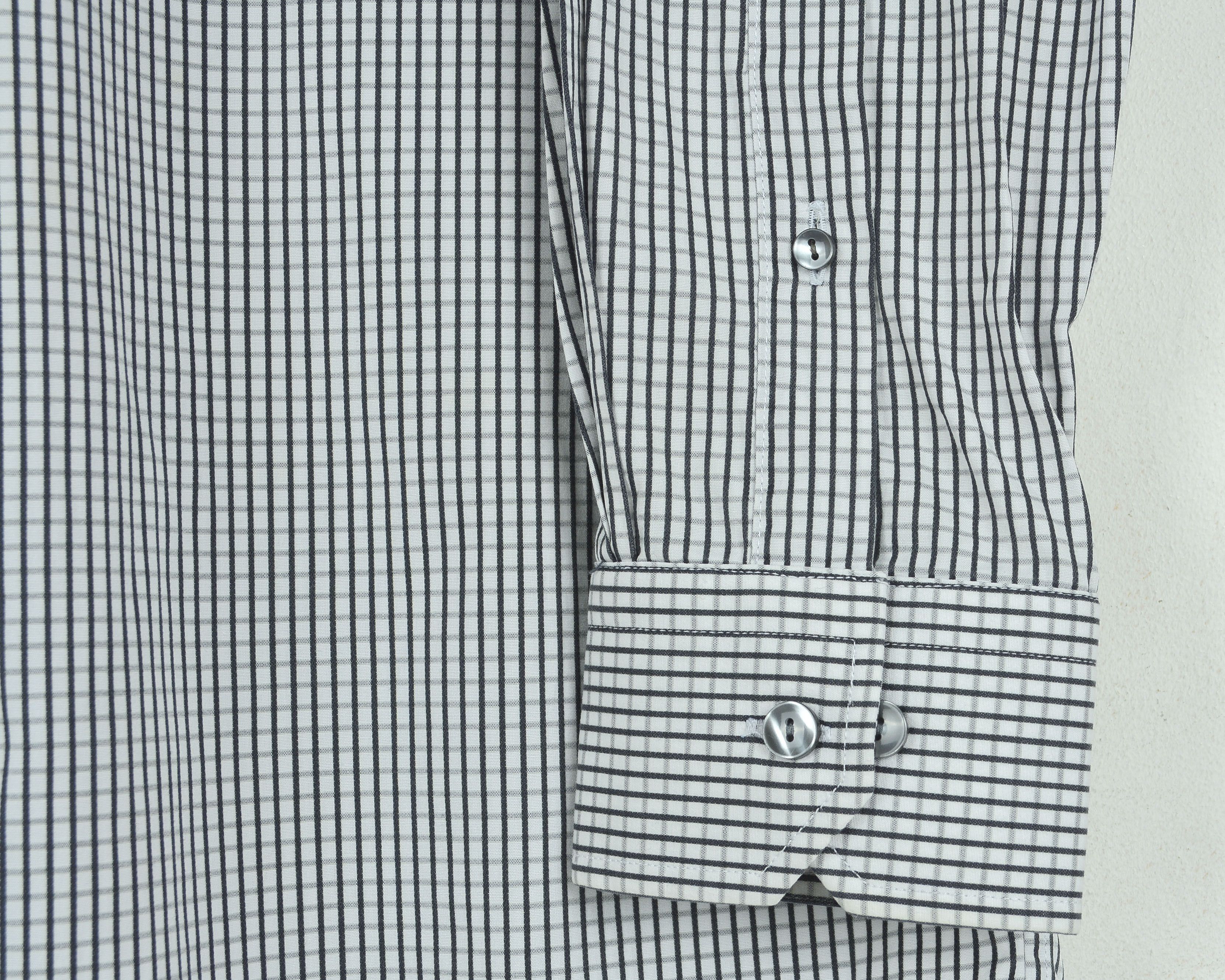 Eton Men's Formal Shirt 16" Size 41 check Button Up Casual Size 40R - 3 Thumbnail