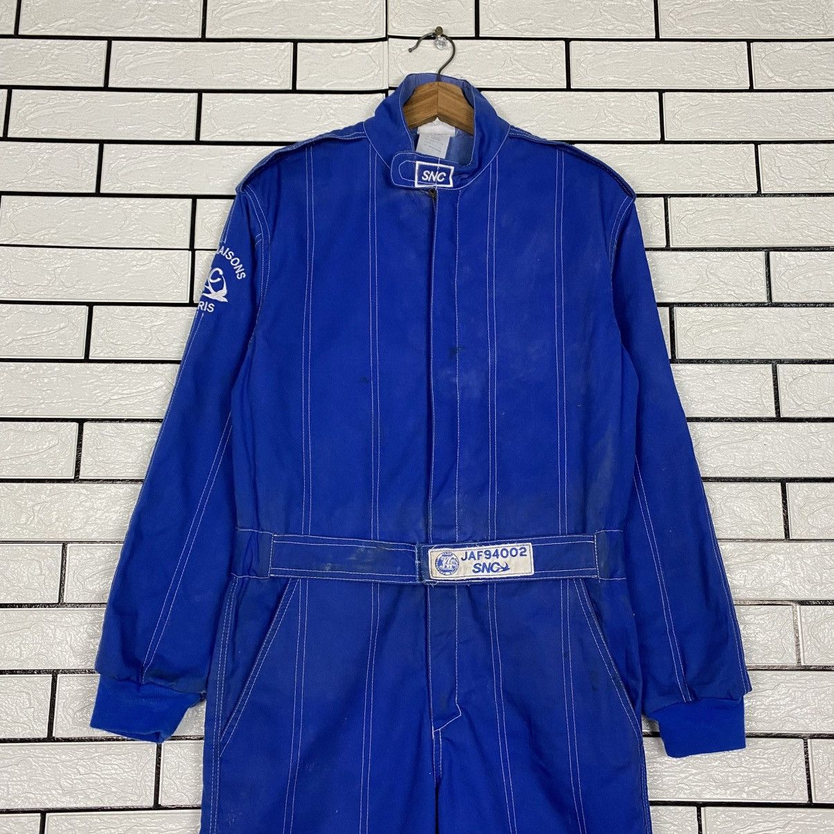 Japanese Brand Combinaisons SNC Paris Coverall Racing Big Logo Made France Size US 32 / EU 48 - 5 Thumbnail