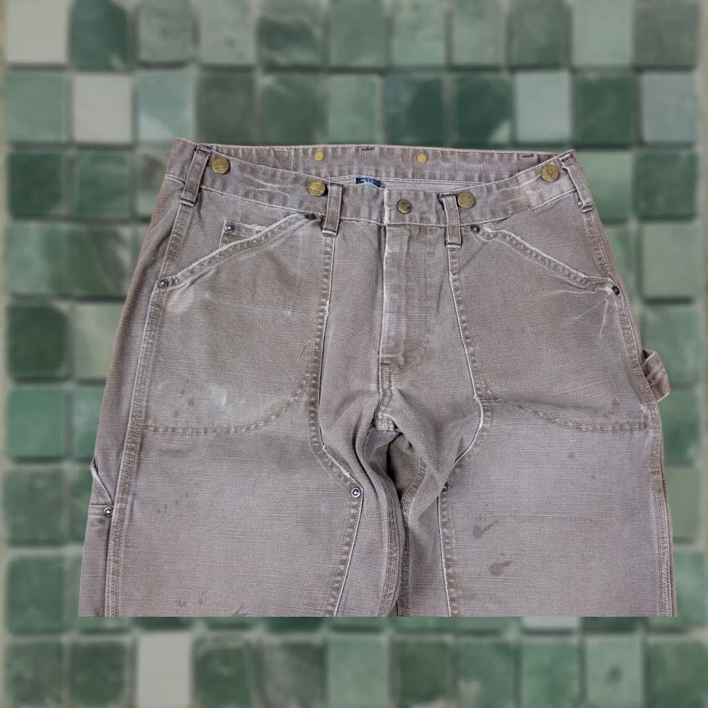 Ralph Lauren VINTAGE RALPH LAUREN POLO DISTRESSED DOUBLE KNEE WORK CARPENTER DUCK PANTS 32X32 BEIGE Mens Size US XS / EU 42 / 0 - 1 Thumbnail