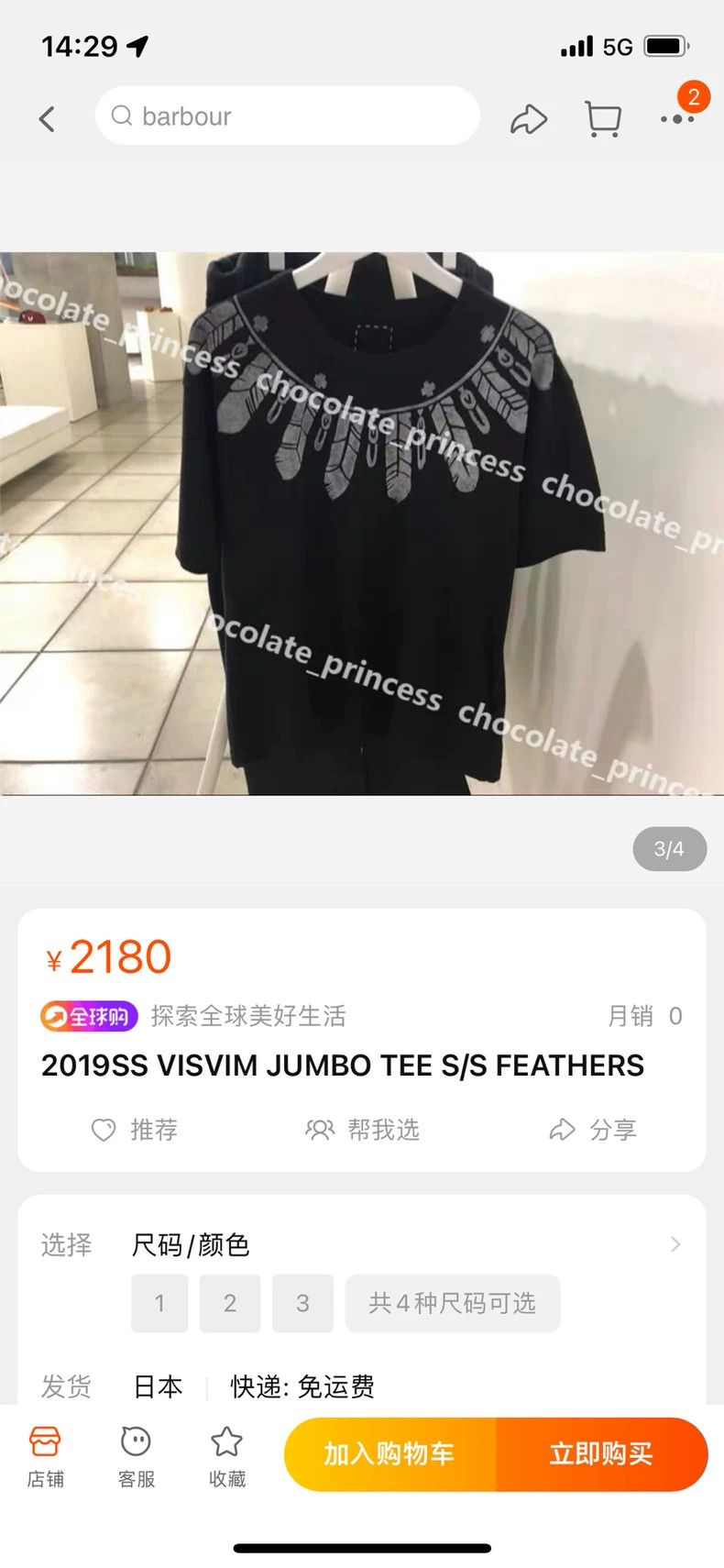 Visvim visvim JUMBO TEE S/S FEATHERS 19SS hand-painted Indian styl Size US XL / EU 56 / 4 - 8 Thumbnail