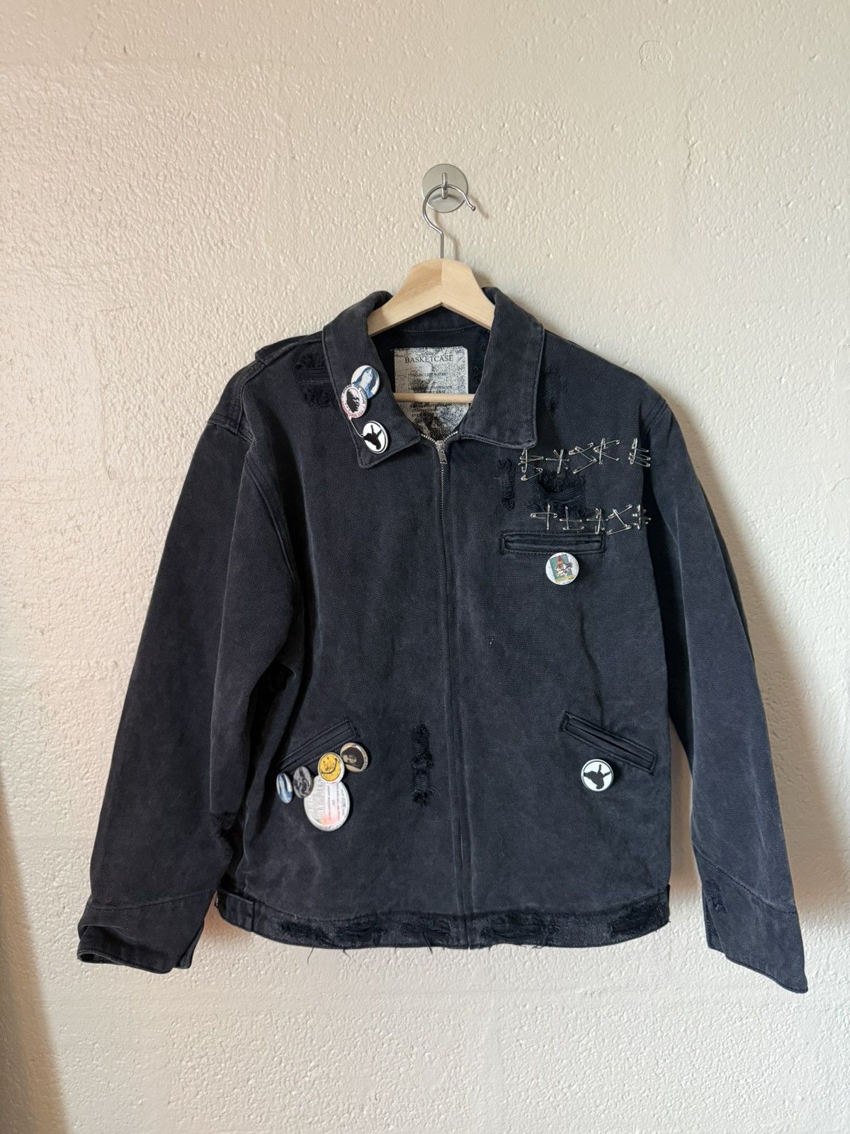 basketcase gallery Basketcase Gallery CHARMS Distressed Work Jacket Size US S / EU 44-46 / 1 - 1 Thumbnail