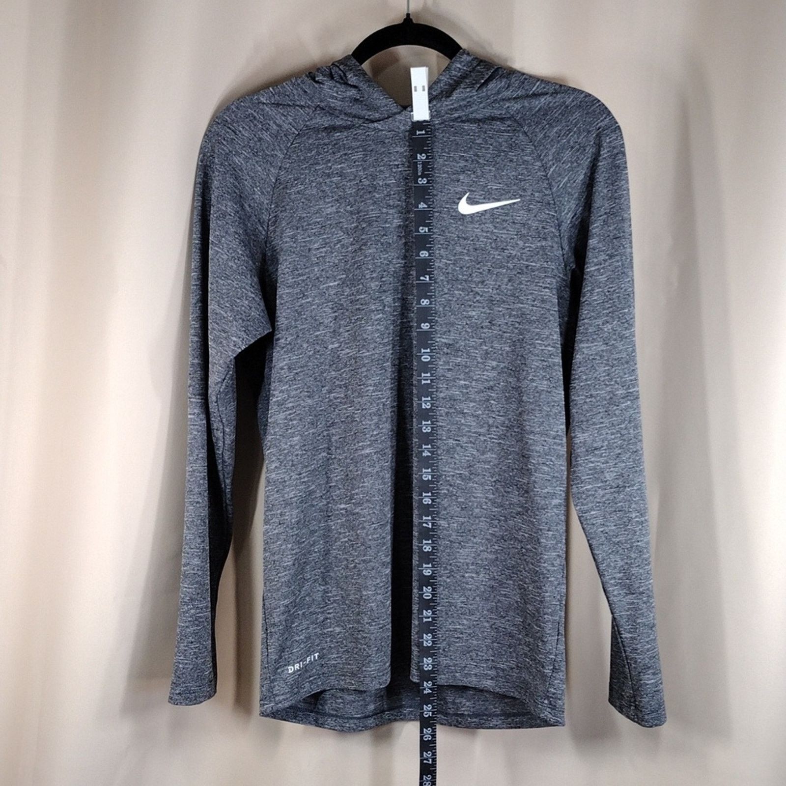 Nike Nike Men's Dri-FIT UPF 40+ Heathered Long Sleeve Grey Hoodie Size US S / EU 44-46 / 1 - 3 Thumbnail
