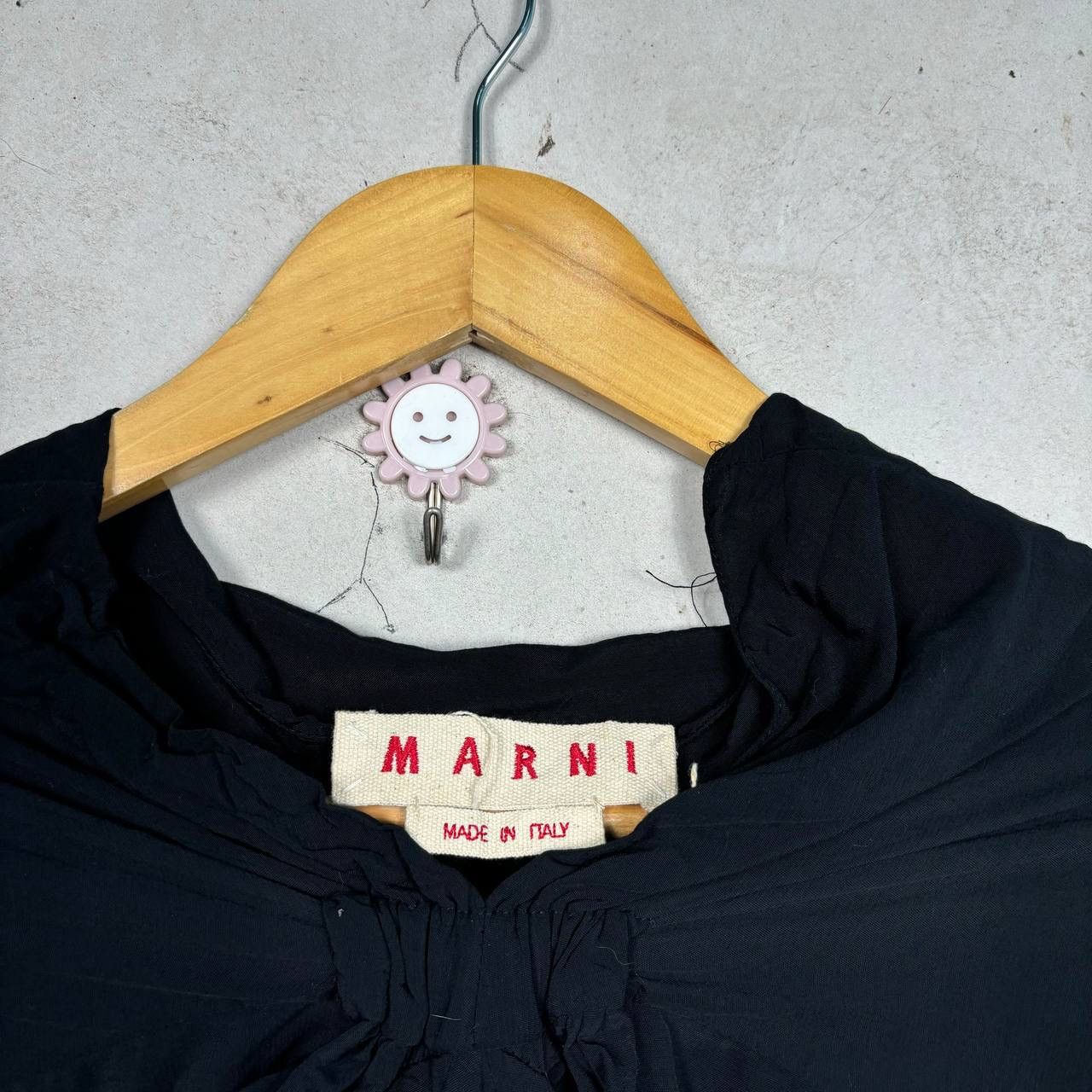 Marni Marni Black Draped Viscose Mini Dress, IT 44, 2010s Vintage Size M / US 6-8 / IT 42-44 - 8 Thumbnail