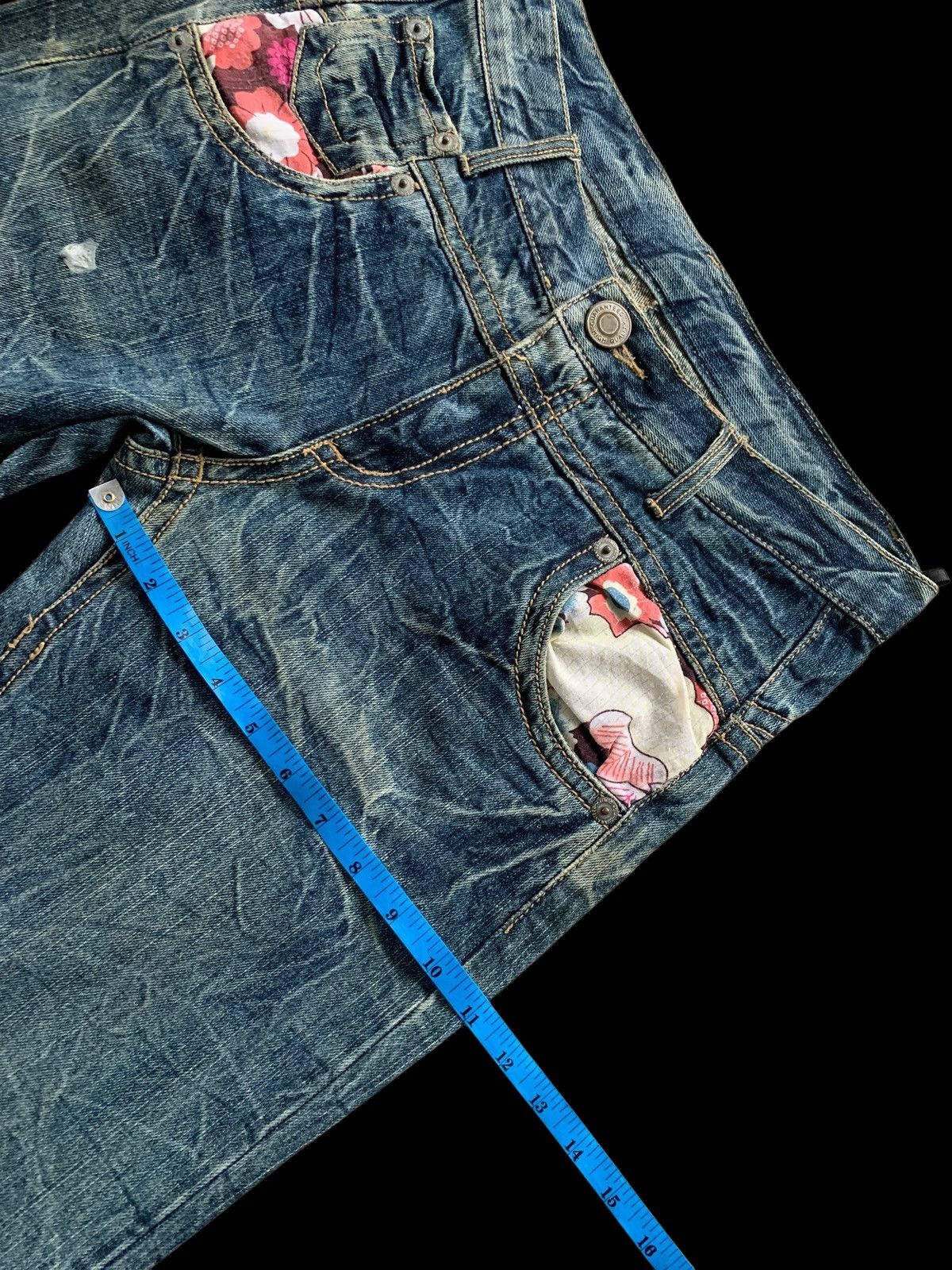 Japanese Brand × Kapital Vintage Denim Floral Japanese Style Distressed Jeans Size 32" / US 10 / IT 46 - 8 Thumbnail