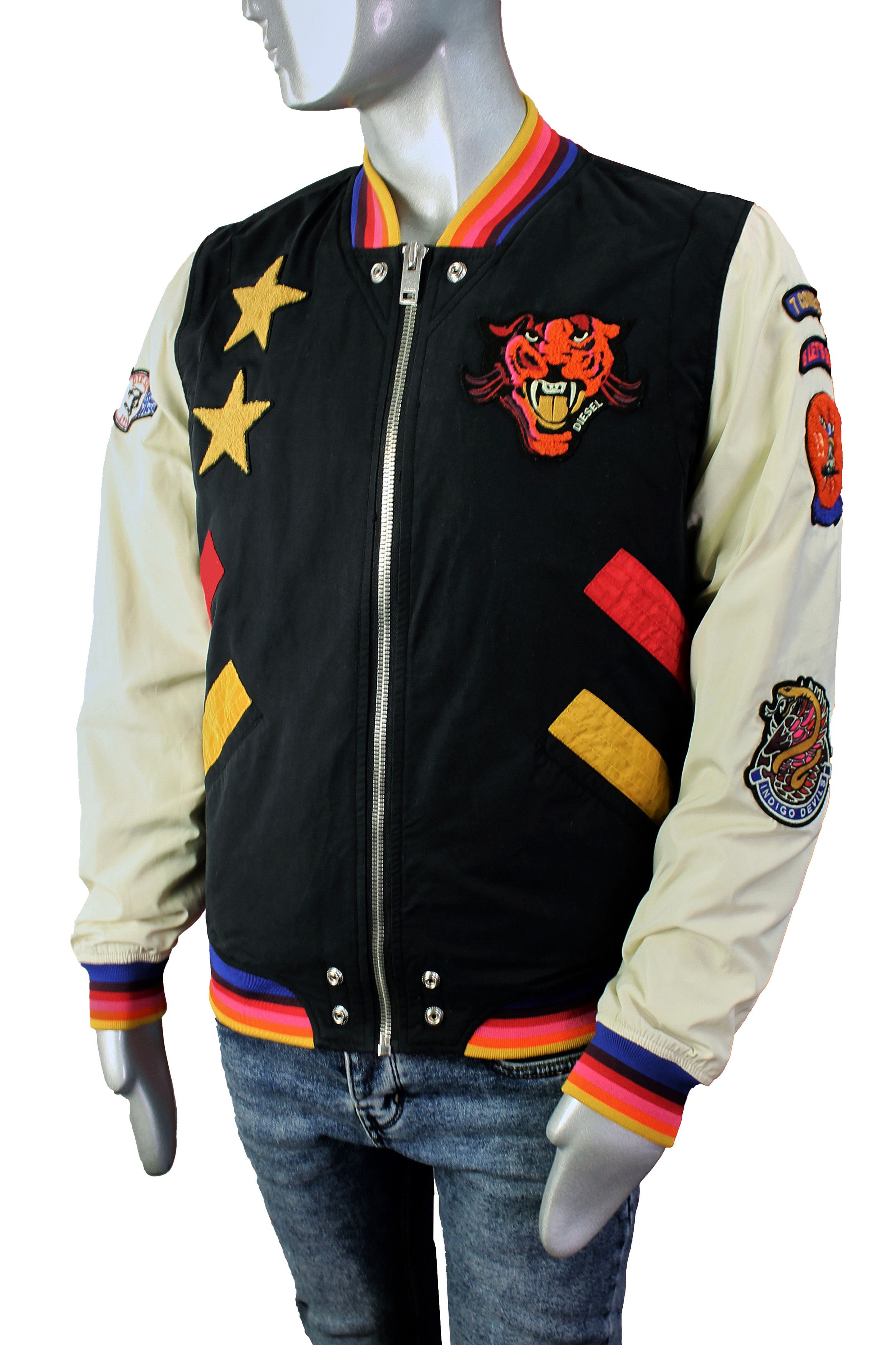 Diesel Diesel Bomber Varsity Jacket with Patches AW15 collection Size US L / EU 52-54 / 3 - 4 Thumbnail