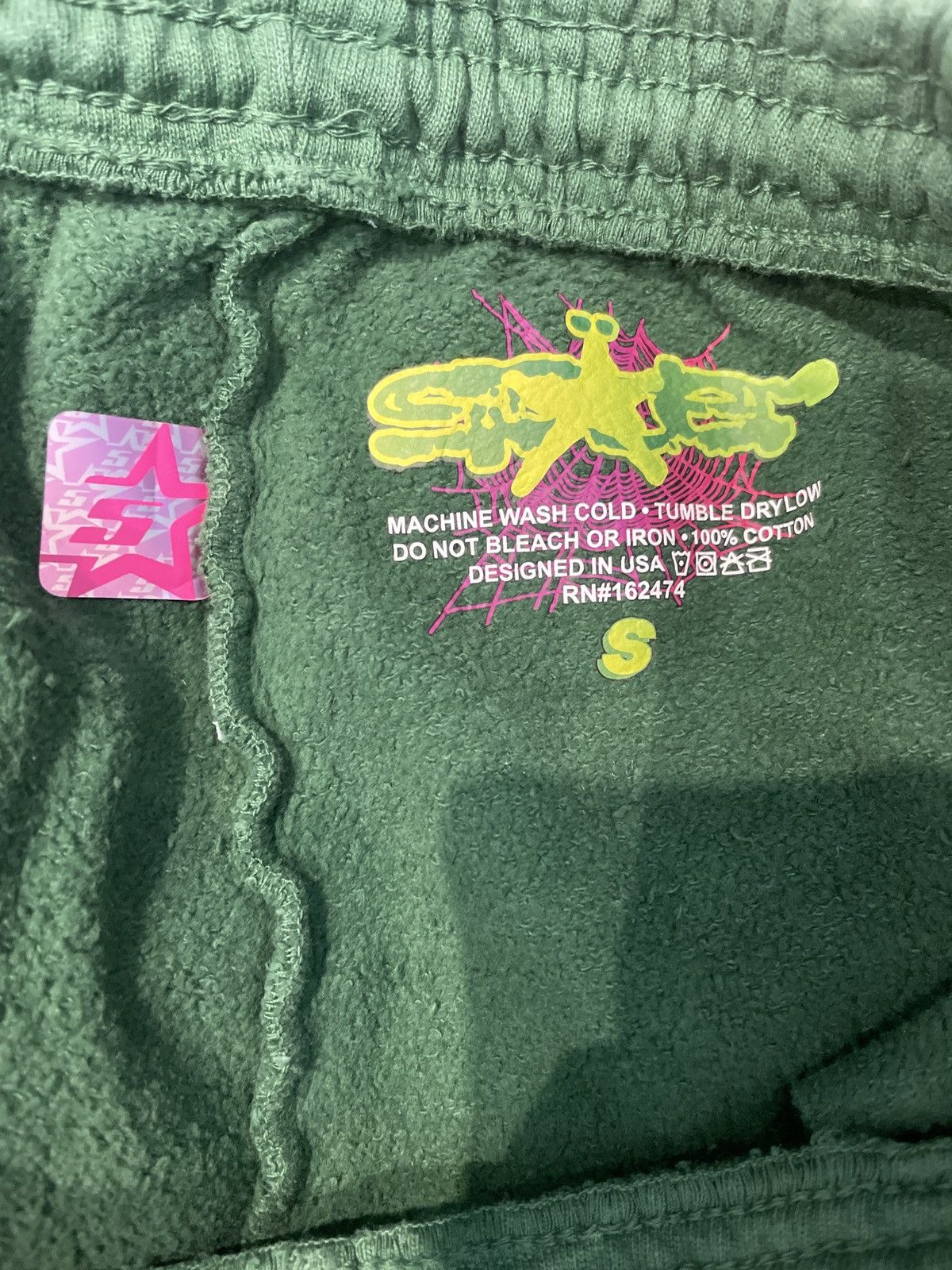 Sp5der Spider Pine Green Sweatpants Small Size US 30 / EU 46 - 3 Thumbnail