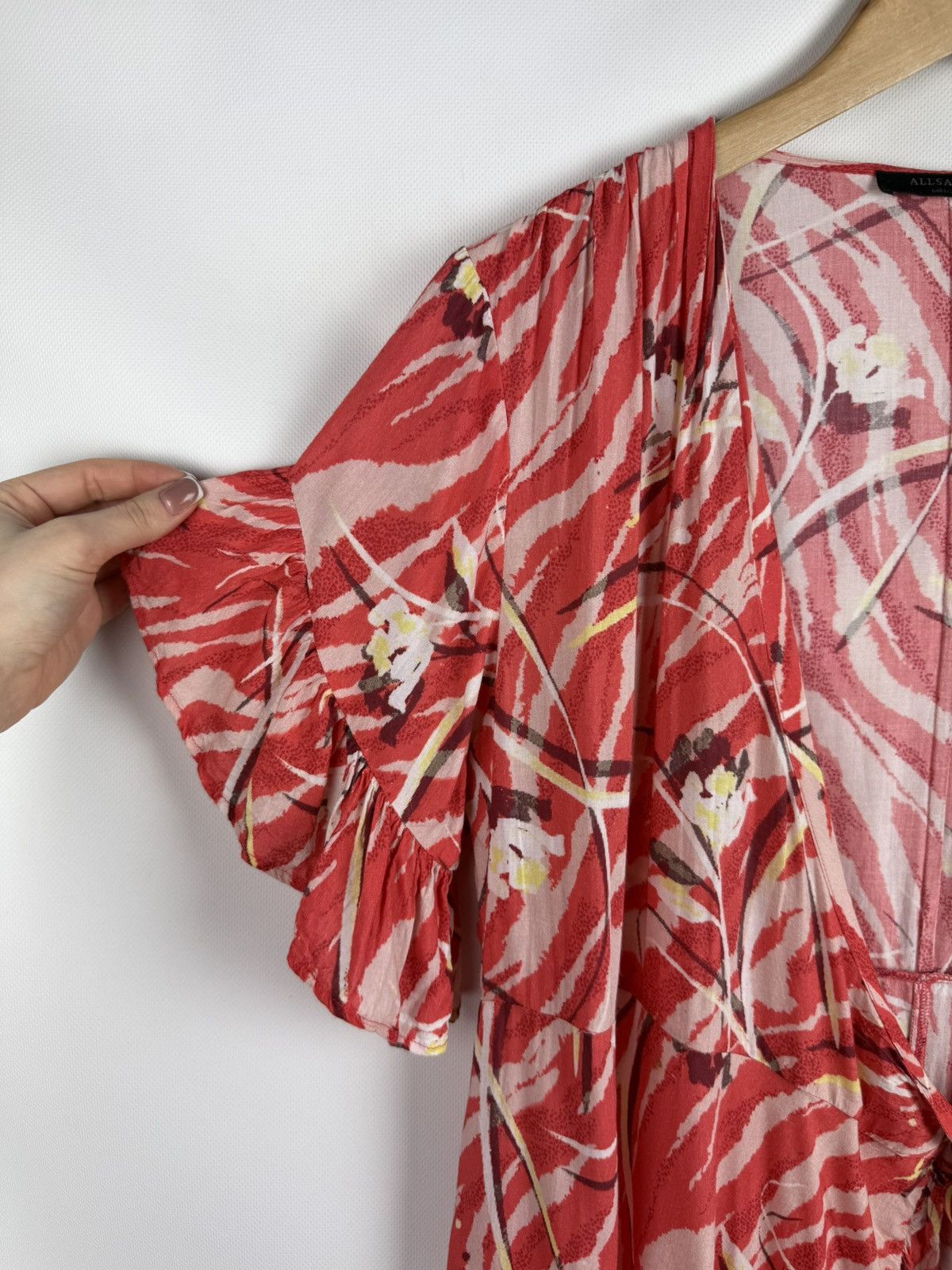 Allsaints Allsaints Marlow Kazuno Ladies Floral Pattern Wrap Dress Size M / US 6-8 / IT 42-44 - 9 Thumbnail